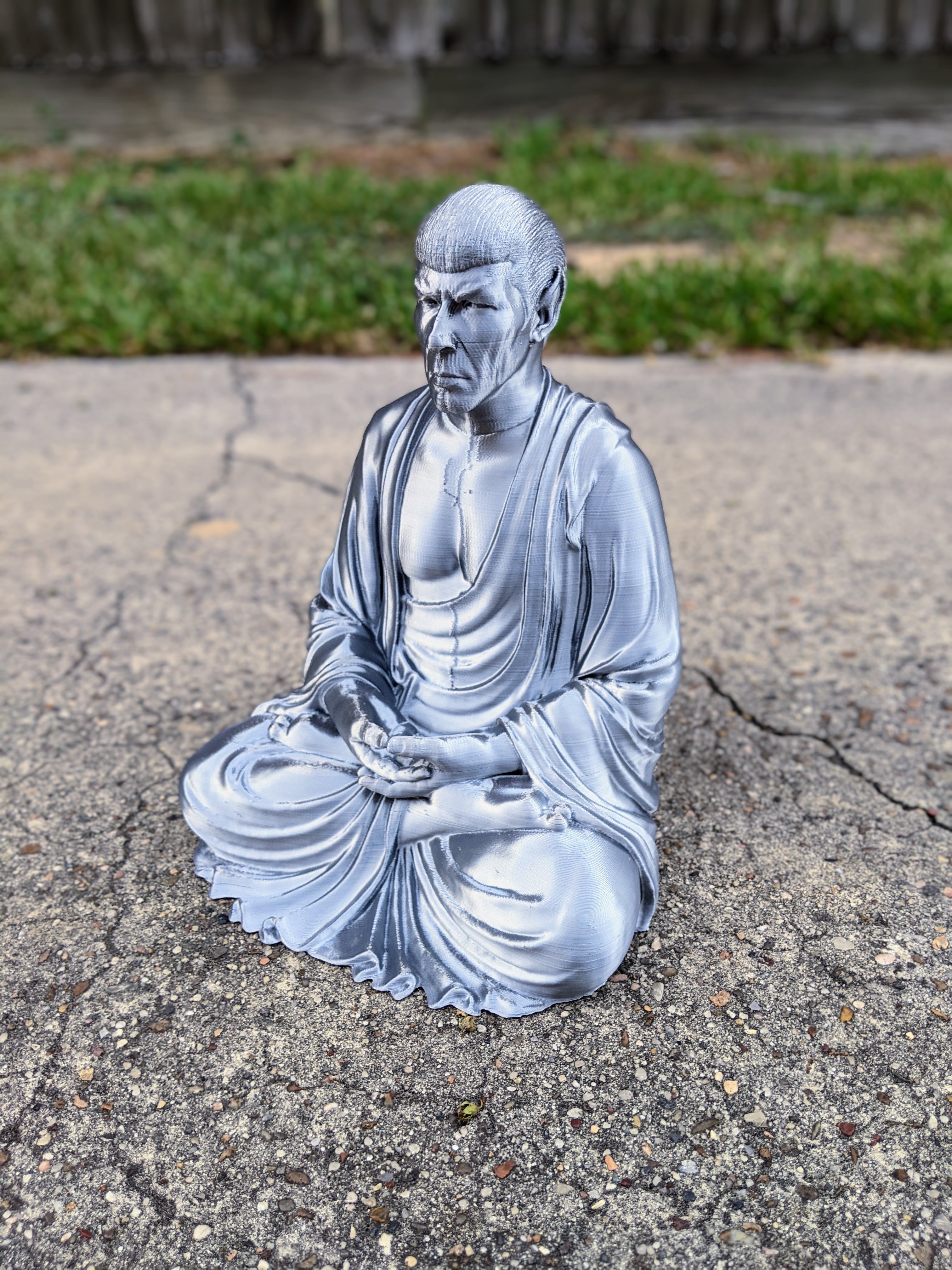 3D Printed Spock Buddha figure by Taylors 3D Print Lab