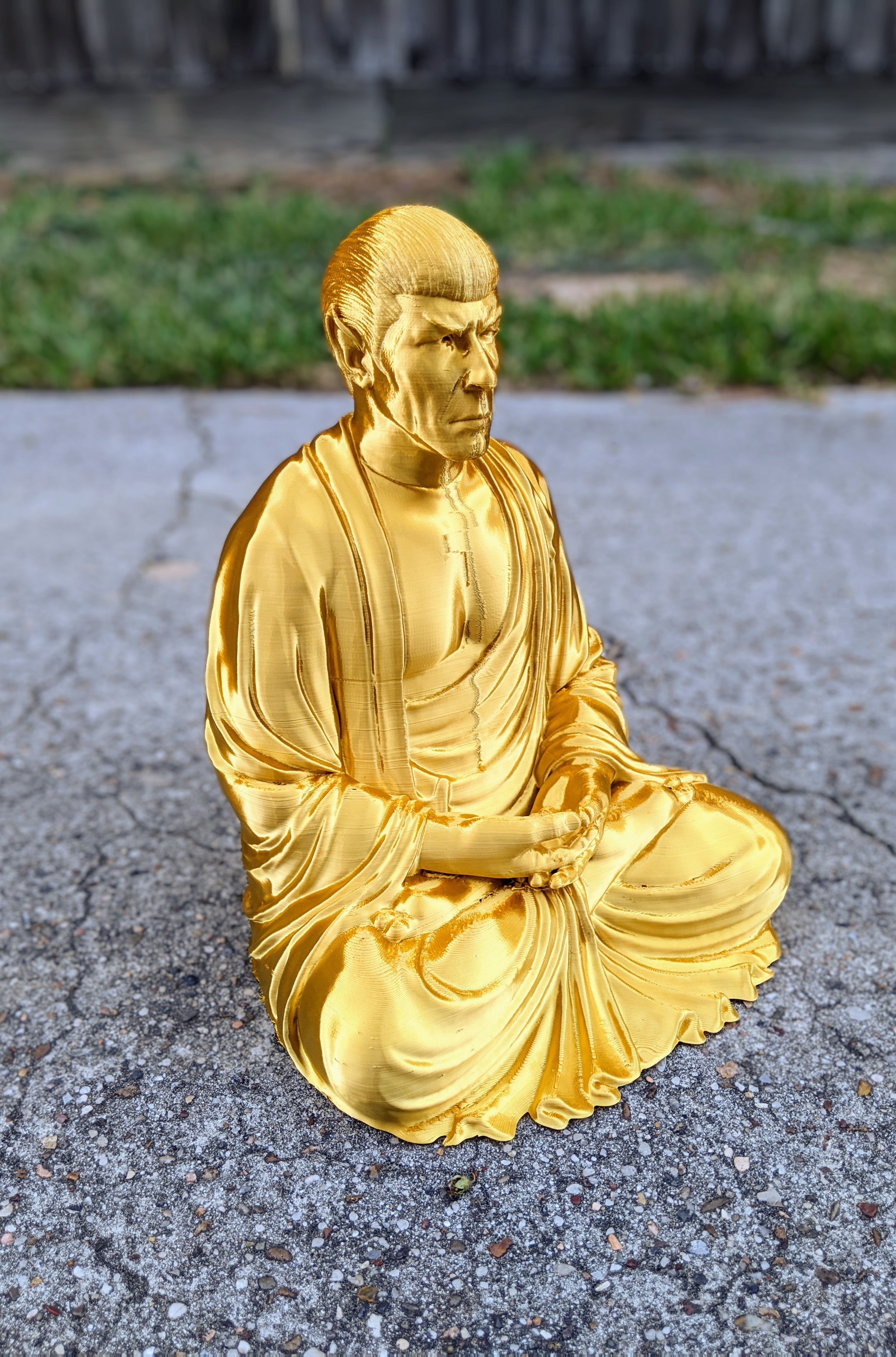 3D Printed Spock Buddha figure by Taylors 3D Print Lab