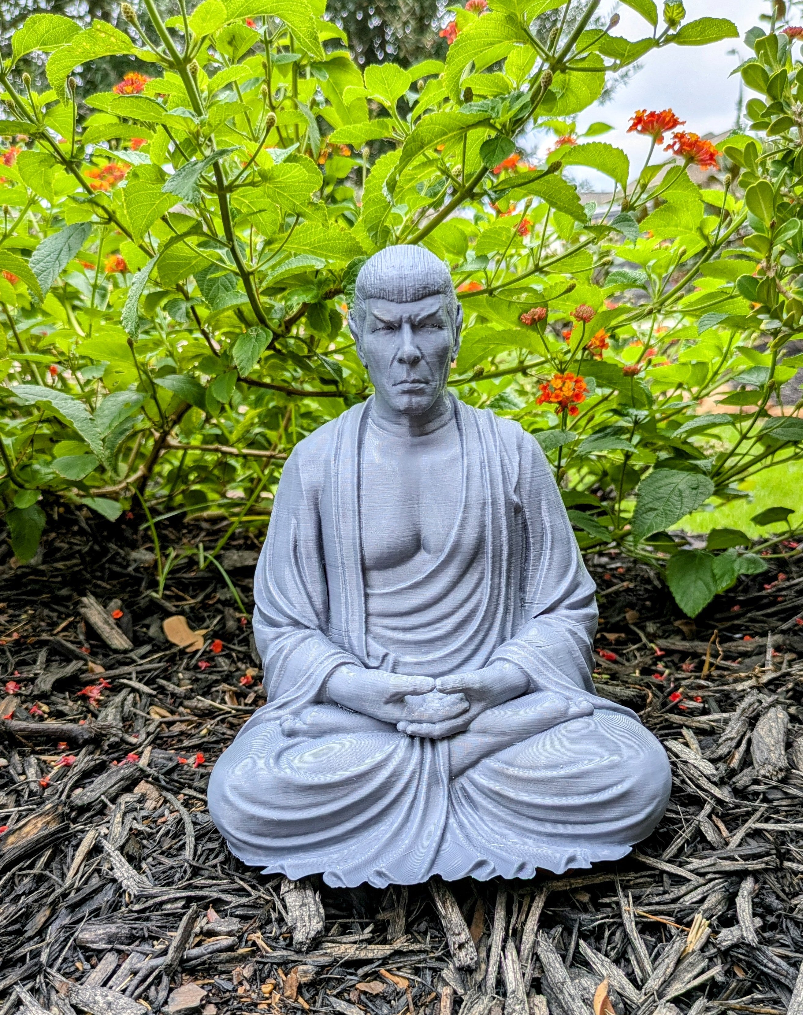 3D Printed Spock Buddha figure by Taylors 3D Print Lab