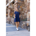 The Kacey - Navy Swing Dress by Julia Rose Collection