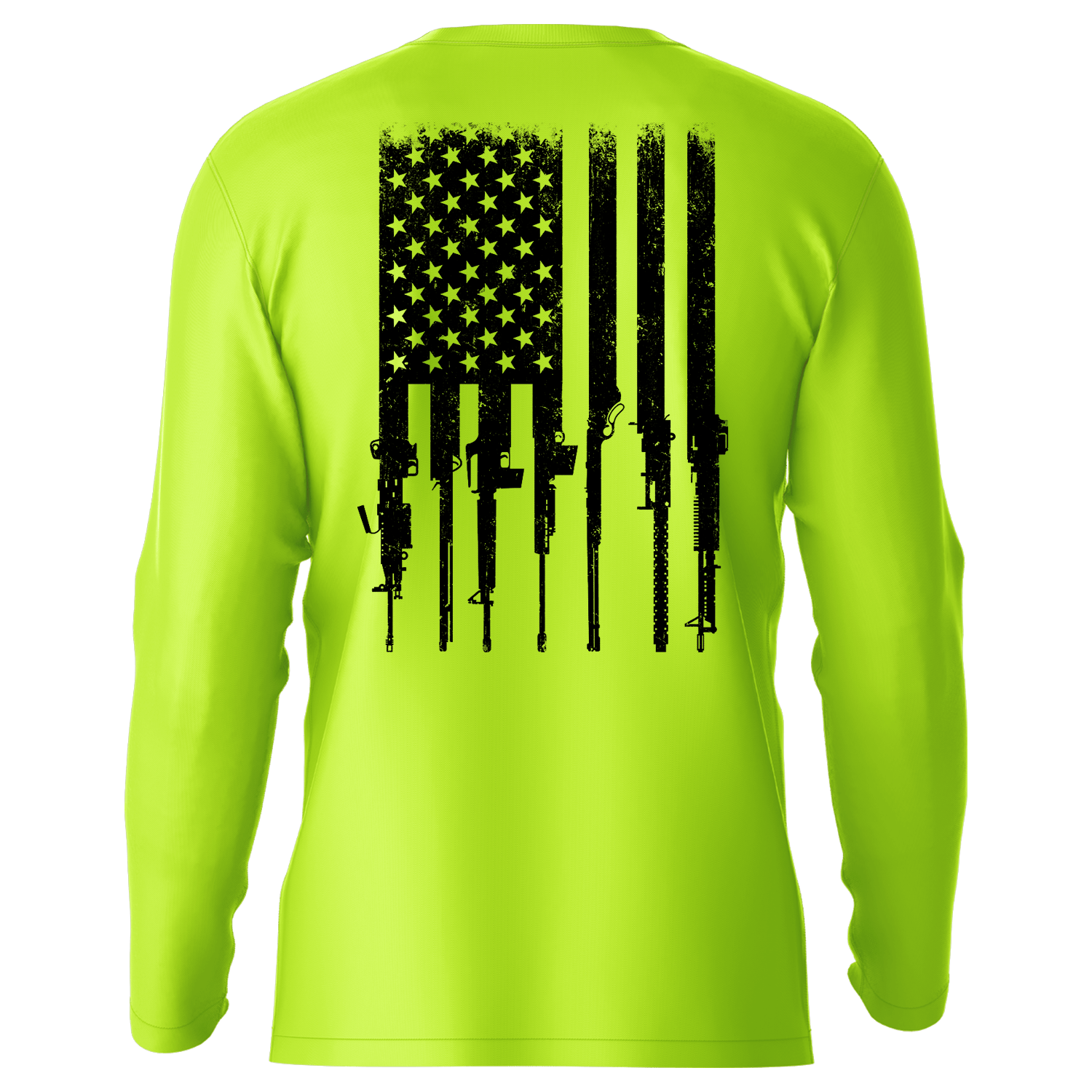 Rifle Flag - Hi-Visibility UPF 50 Long Sleeve Sun Shirt by Armed American Supply