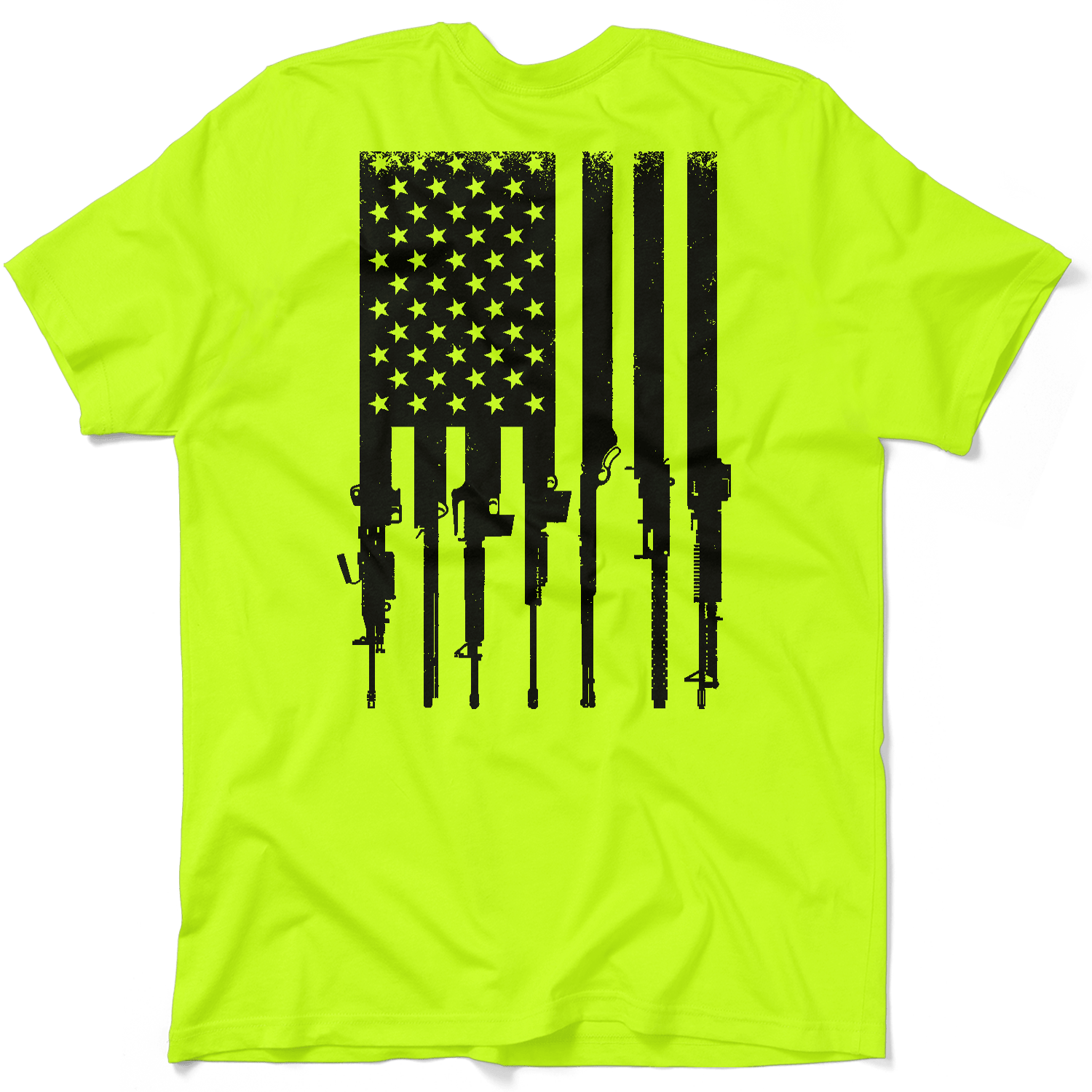 Rifle Flag - Safety Yellow T-Shirt by Armed American Supply