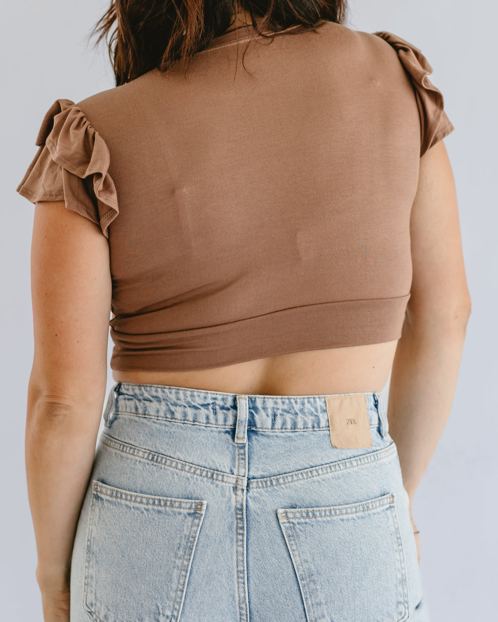 Ruffle Sleeve Halftee by HALFTEE Layering Fashions