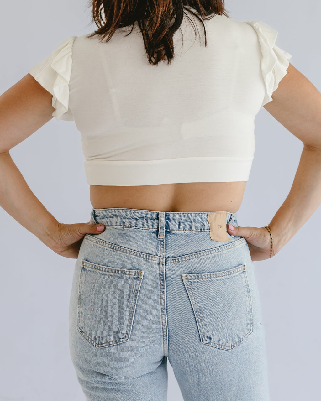 Ruffle Sleeve Halftee by HALFTEE Layering Fashions