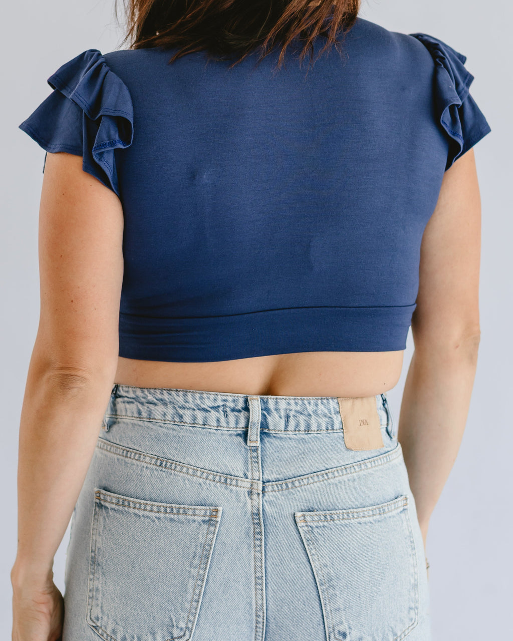 Ruffle Sleeve Halftee by HALFTEE Layering Fashions