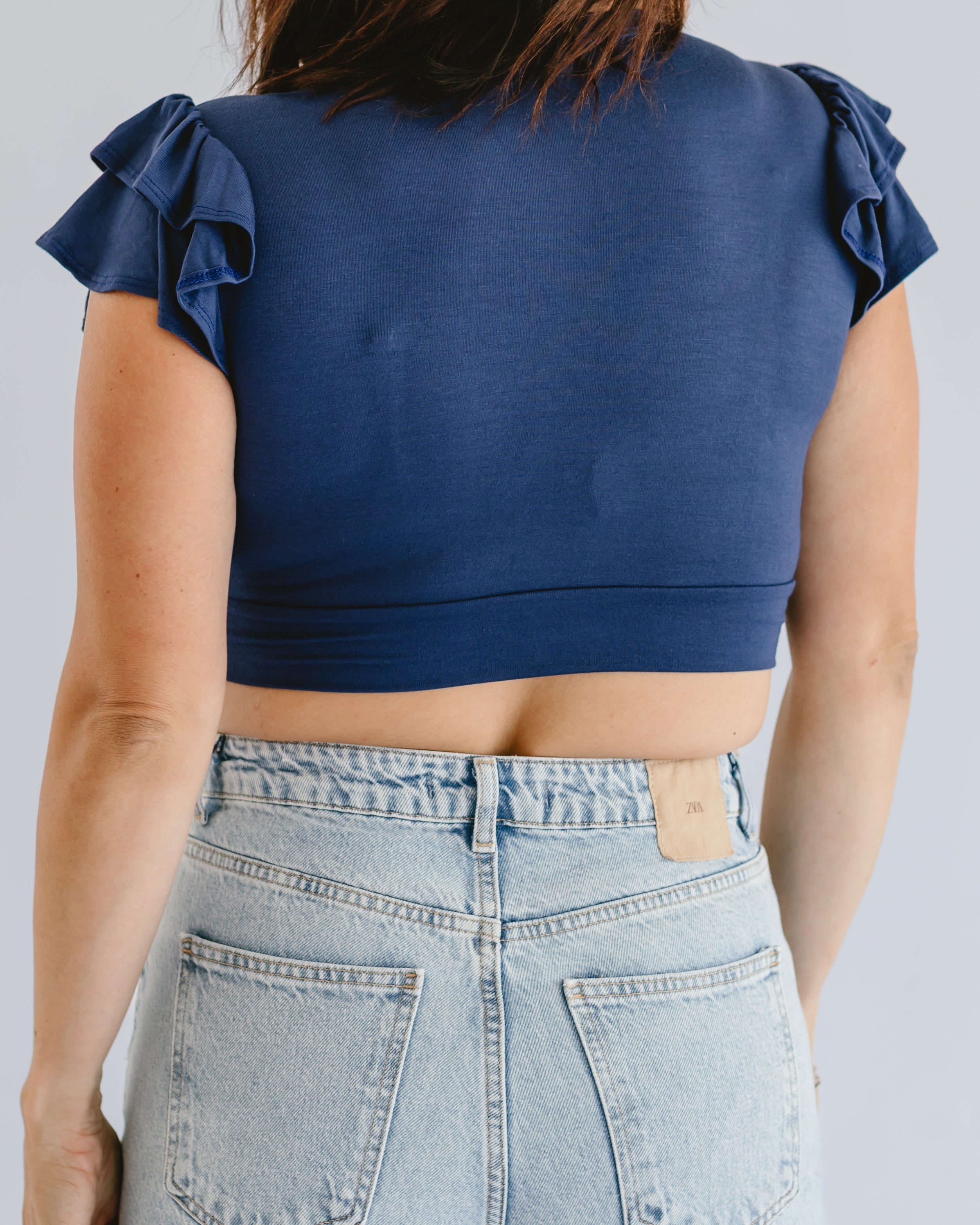 Ruffle Sleeve Halftee by HALFTEE Layering Fashions