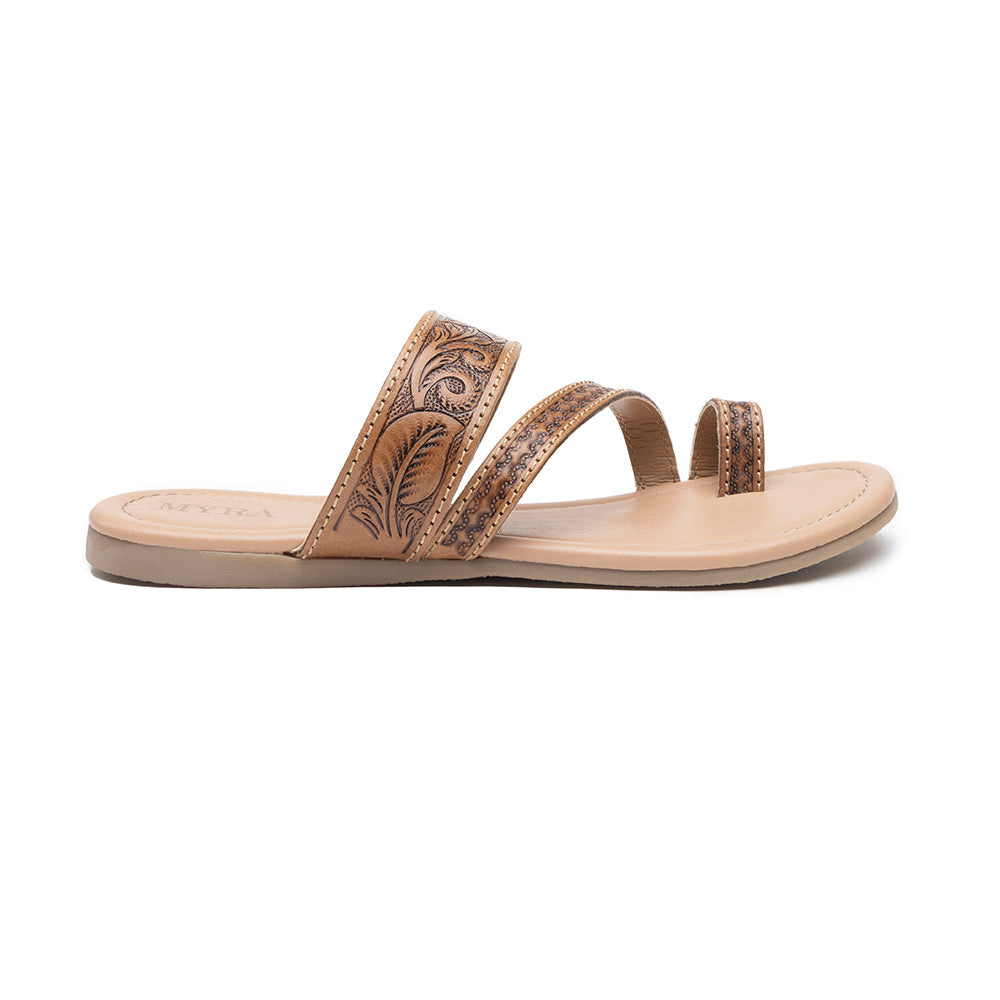 Point Ridge Hand-tooled Sandals by Myra USA
