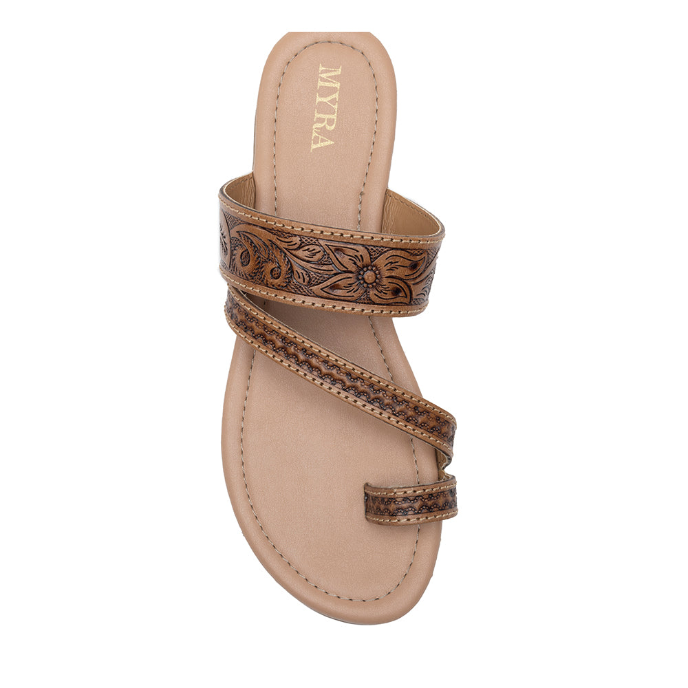 Point Ridge Hand-tooled Sandals by Myra USA