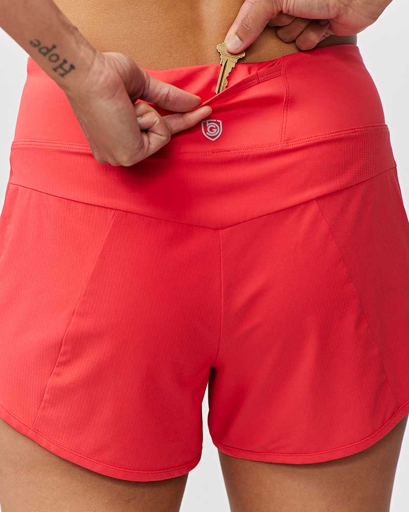 Sheva Women's High Rise Running Shorts by Goal Five