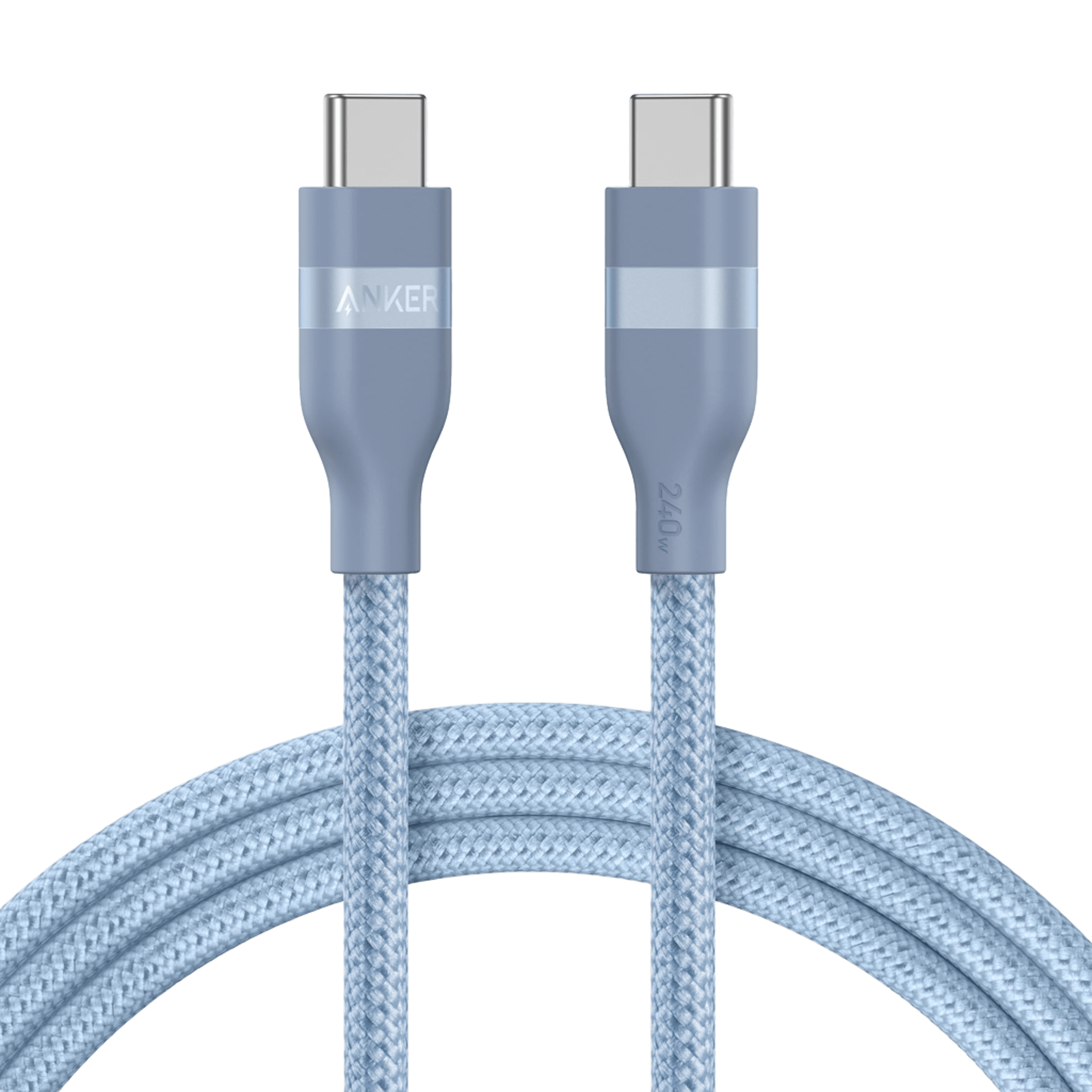 Anker USB-C to USB-C Cable (3 ft / 6 ft, 240W, Upcycled-Braided) by Anker