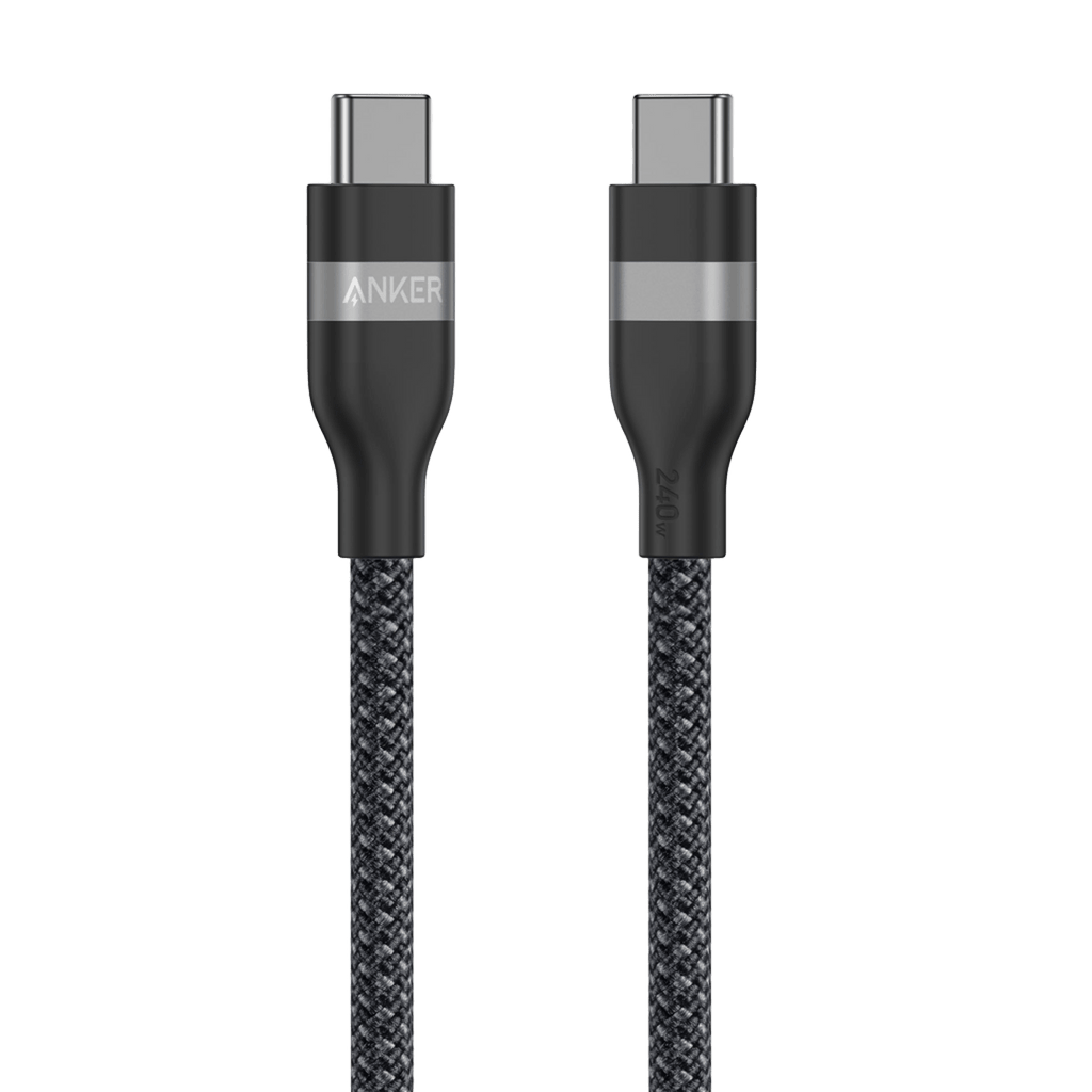 Anker USB-C to USB-C Cable (3 ft / 6 ft, 240W, Upcycled-Braided) by Anker