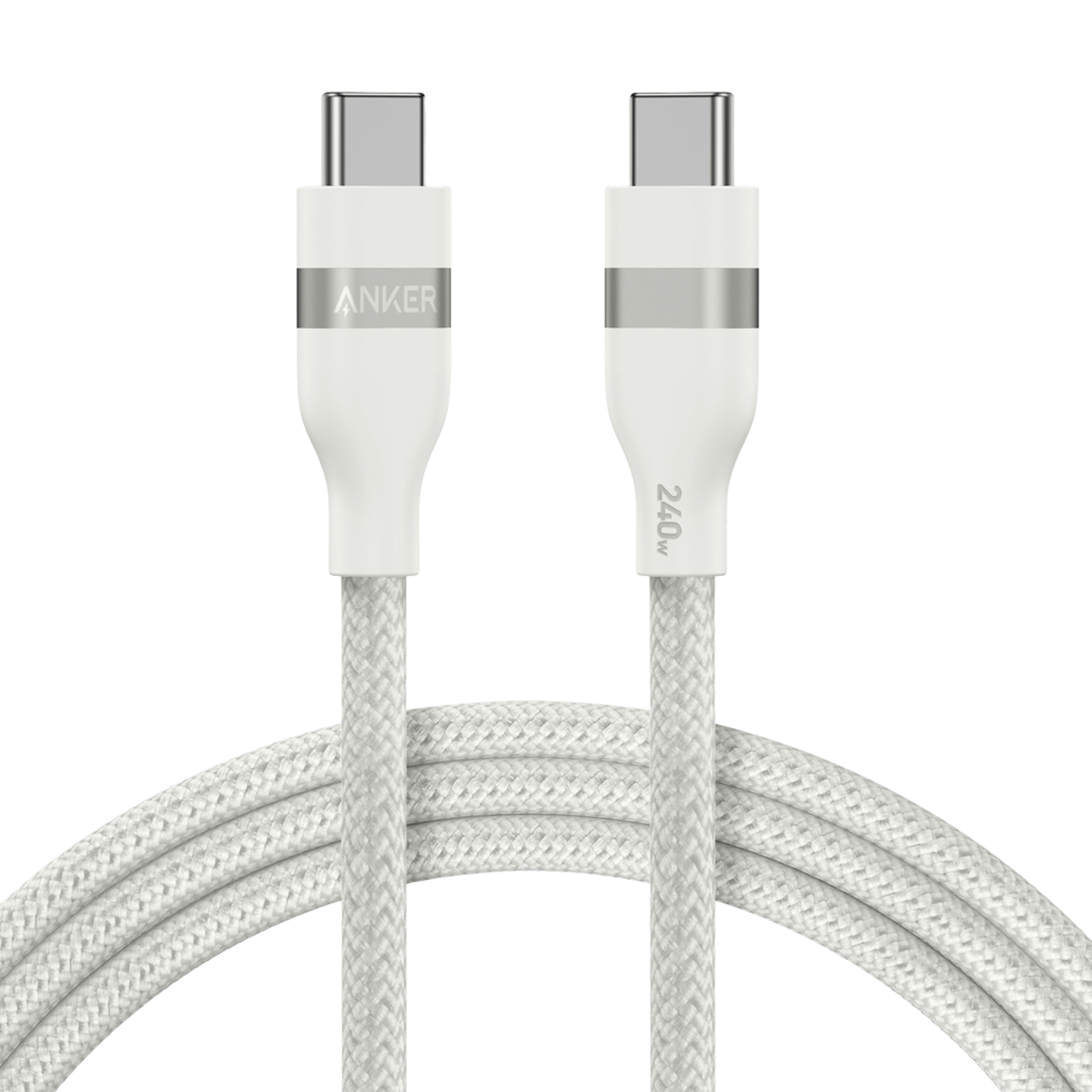 Anker USB-C to USB-C Cable (3 ft / 6 ft, 240W, Upcycled-Braided) by Anker