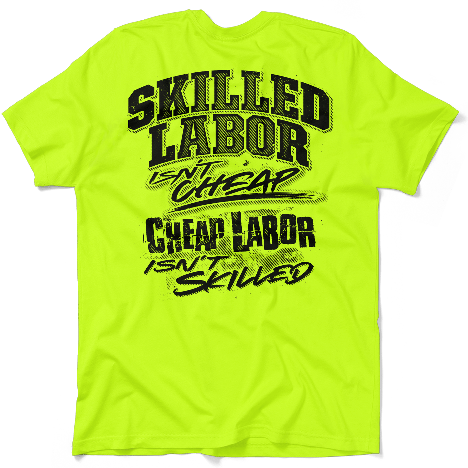 Skilled Labor - Safety Yellow T-Shirt by Armed American Supply