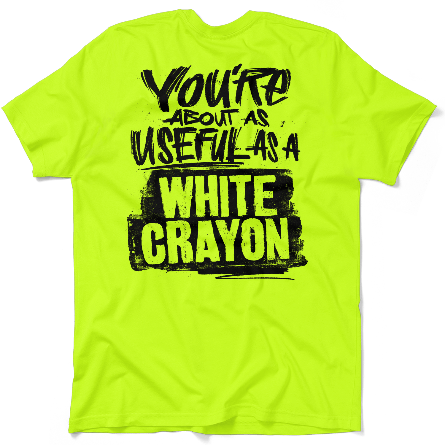 White Crayon - Safety Yellow T-Shirt by Armed American Supply