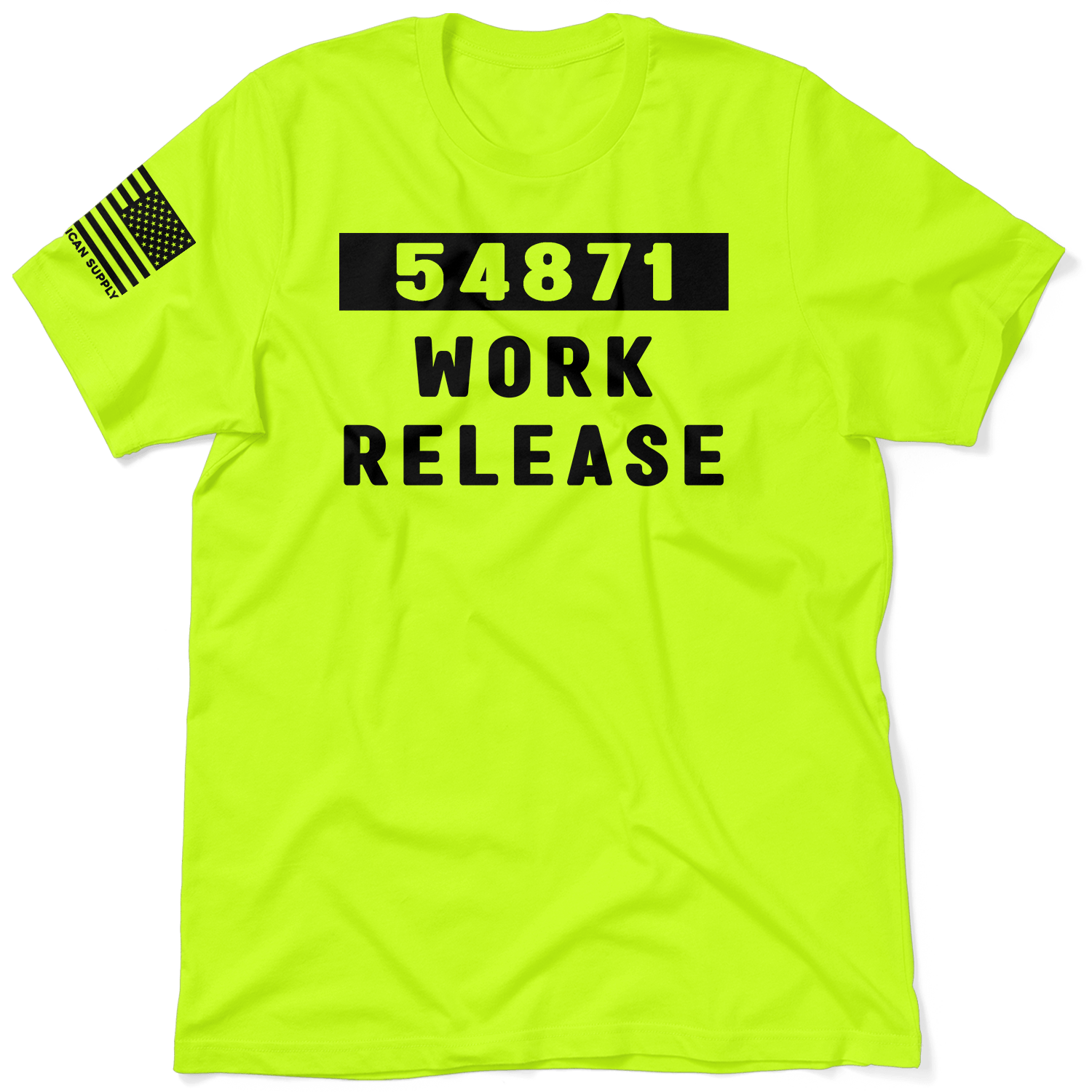 Work Release - Safety Yellow T-Shirt by Armed American Supply
