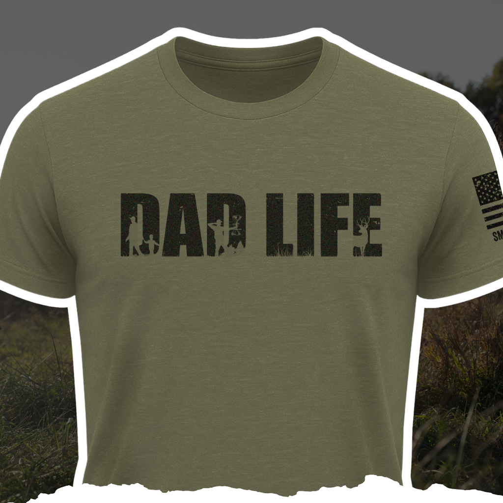 "DAD LIFE" Tee by Bow Crew Apparel - Bow Hunting Lifestyle Apparel