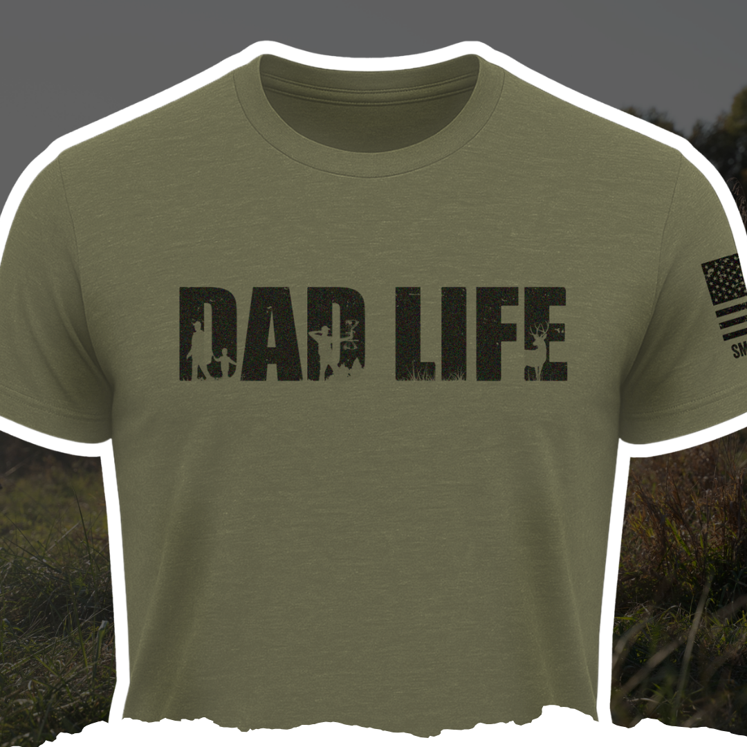"DAD LIFE" Tee by Bow Crew Apparel - Bow Hunting Lifestyle Apparel