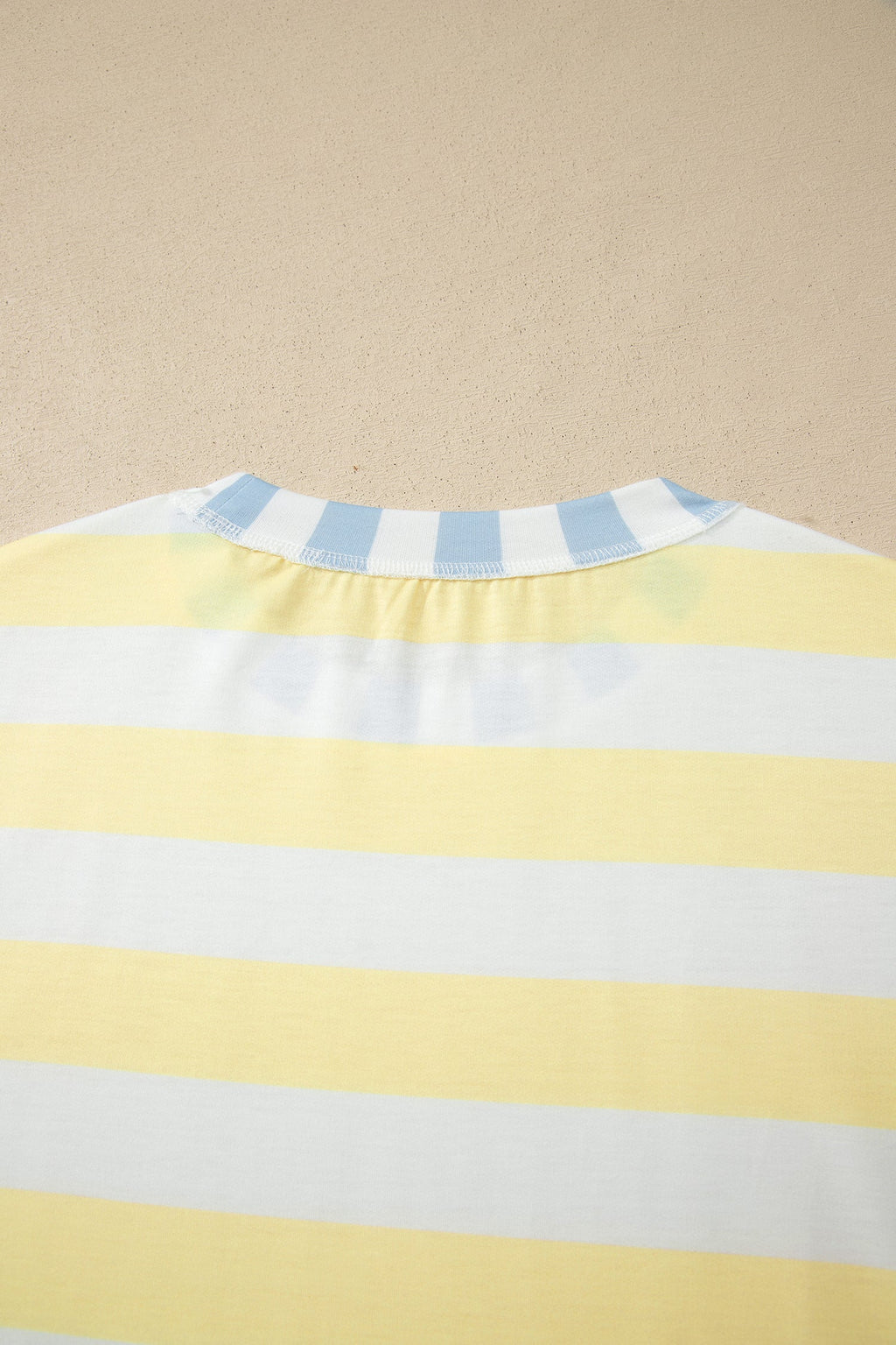 Stripe Patchwork Exposed Seam Oversized Top