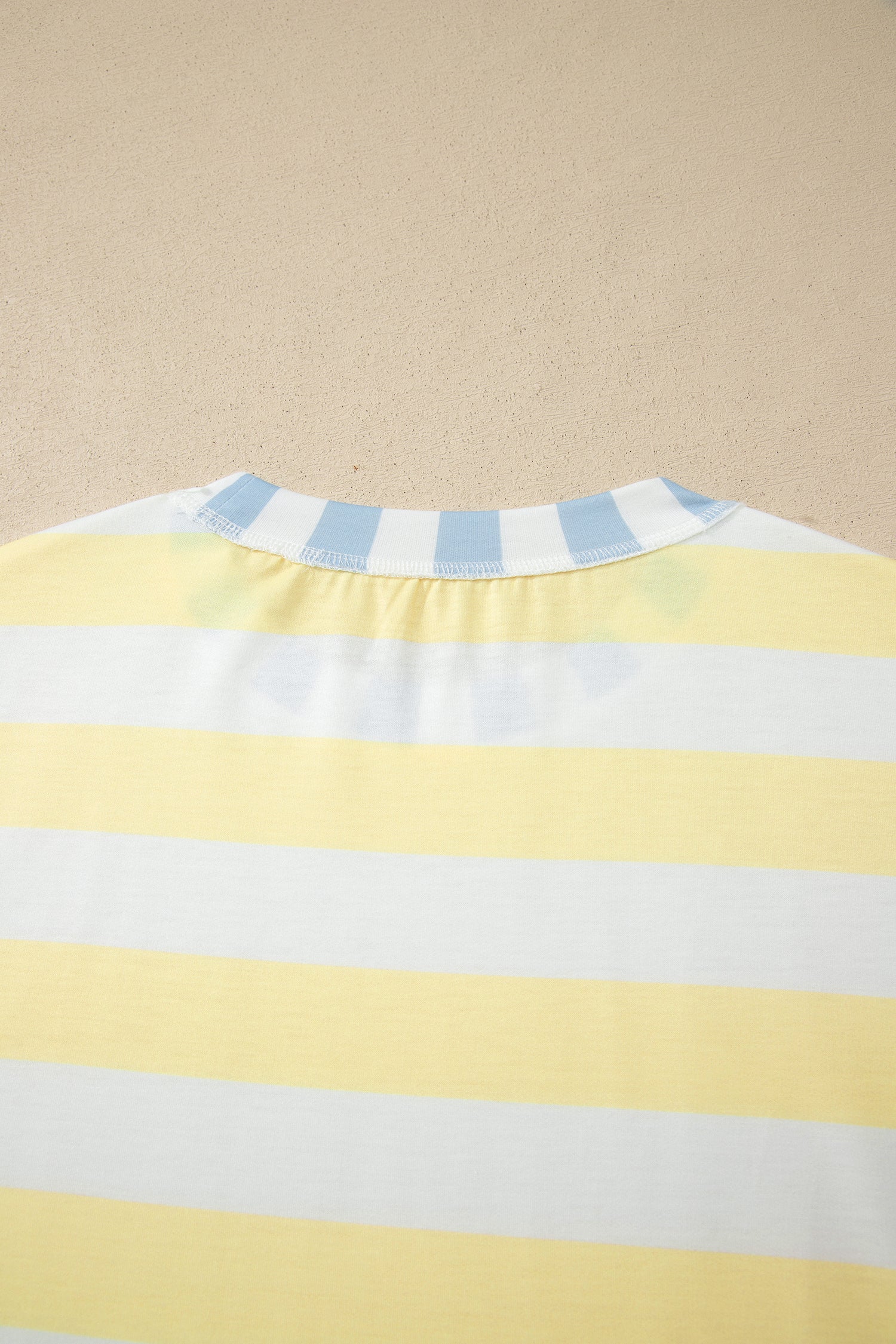 Stripe Patchwork Exposed Seam Oversized Top