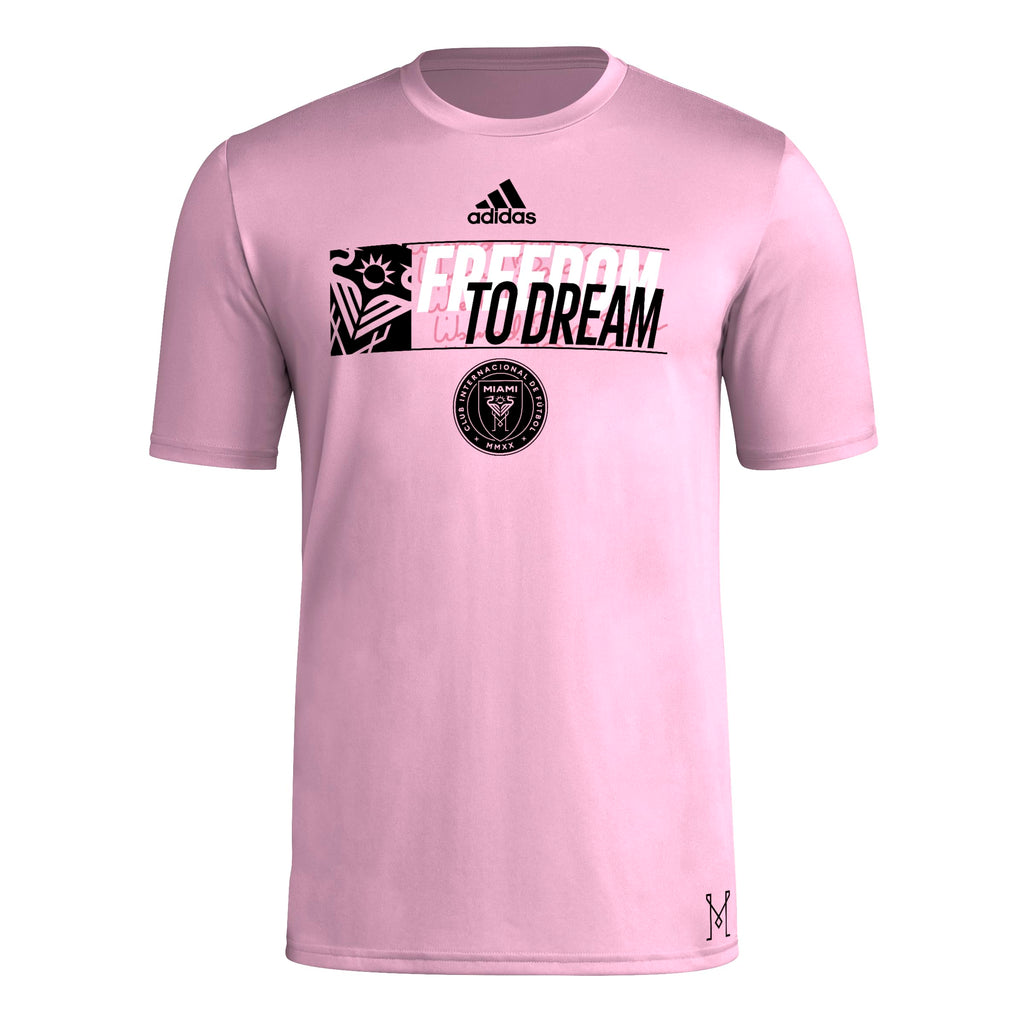 adidas Mens Size CF Short Sleeve Pre-Game T-Shirt True Pink/Club Inter De Futbol Miami XX-Large Tall by EasyOptionXY