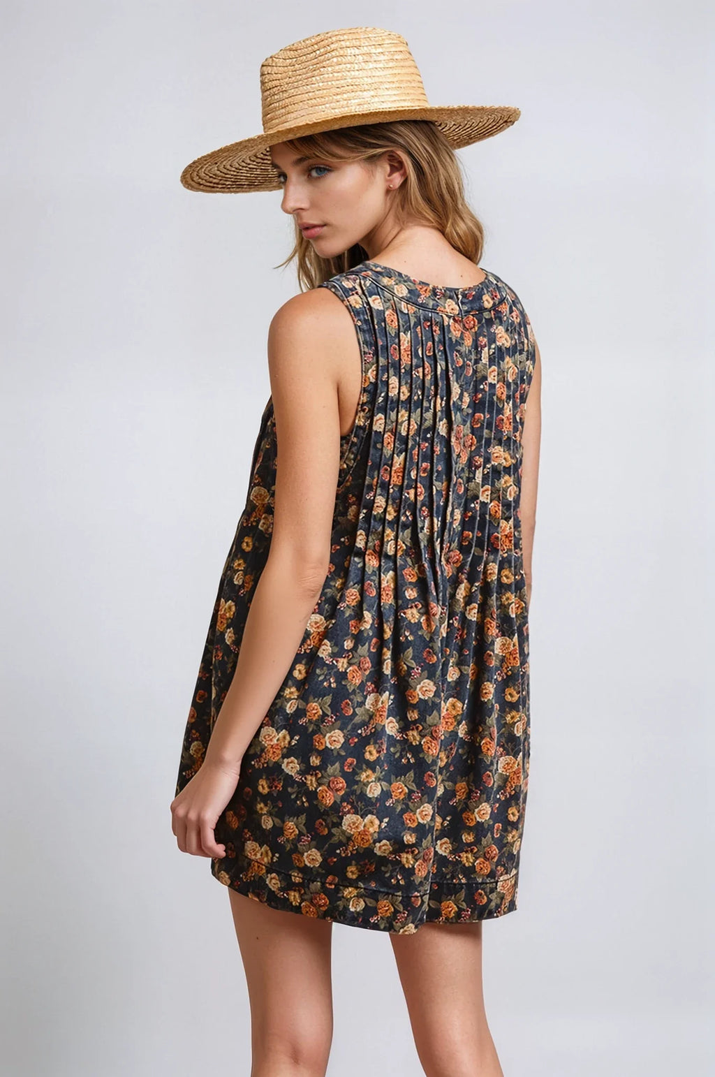 Vintage Bloom Denim Romper by Fitkitty Culture Athleisure Wear, Yoga Wear & Women's Clothing