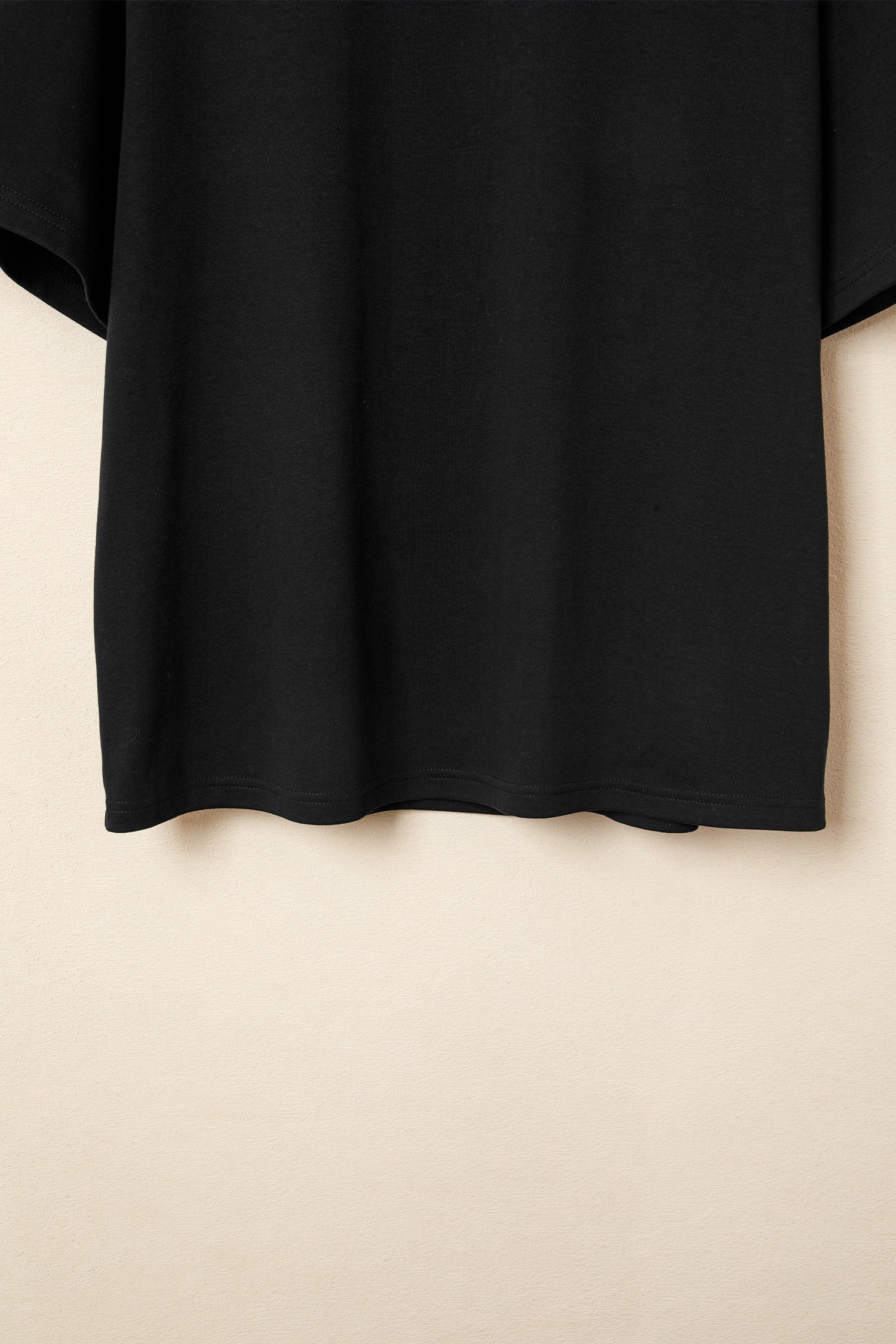 Solid High Neck Oversize Tee