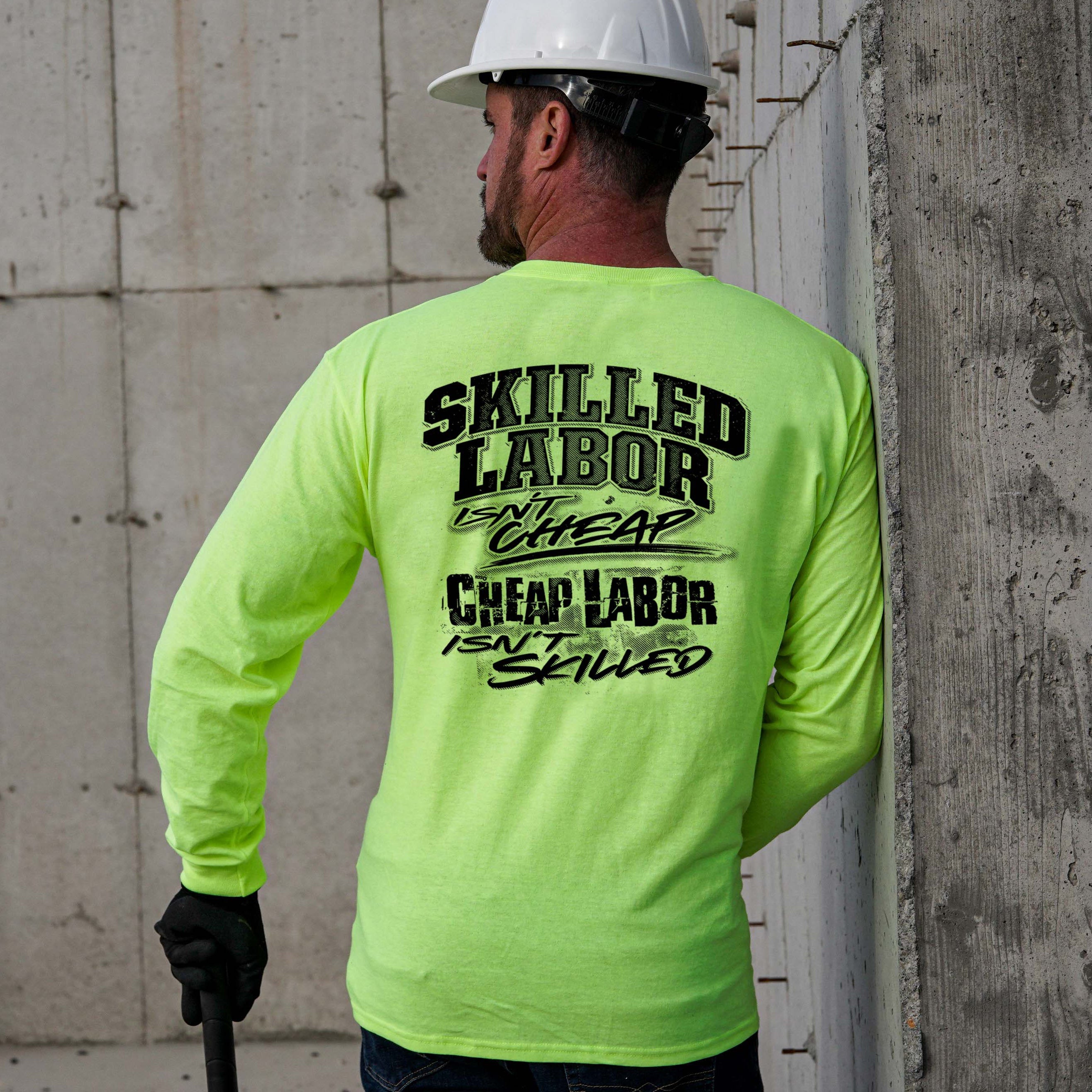 Skilled Labor - Long Sleeve Hi-Vis T-Shirt by Armed American Supply