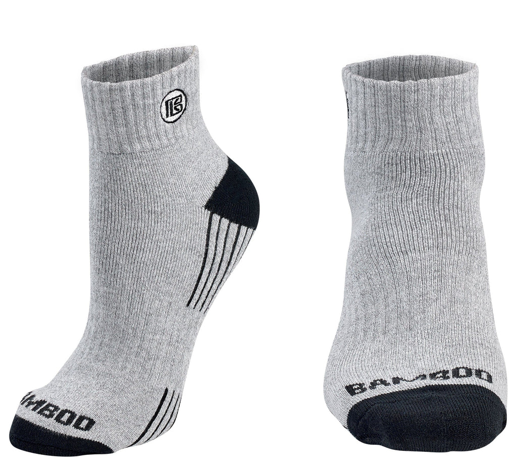 Premium Bamboo Rayon Quarter High Crew Socks by Bamboo Sports