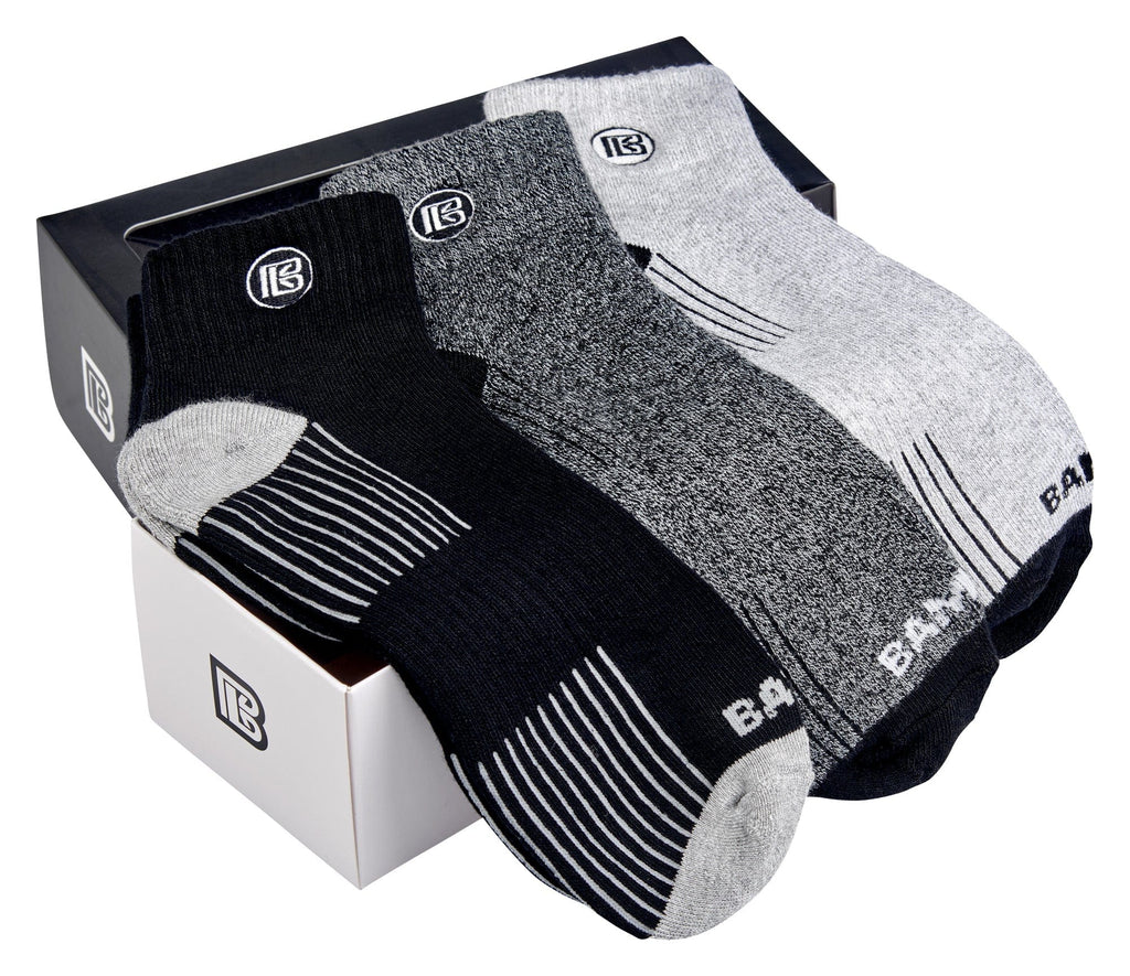 Premium Bamboo Rayon Quarter High Crew Socks by Bamboo Sports