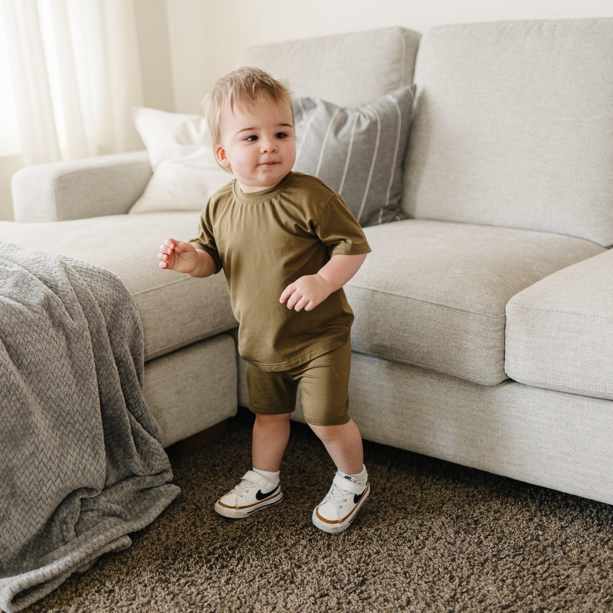 Bamboo Tee & Bike Shorts - sold as separates by Little Joy Co.