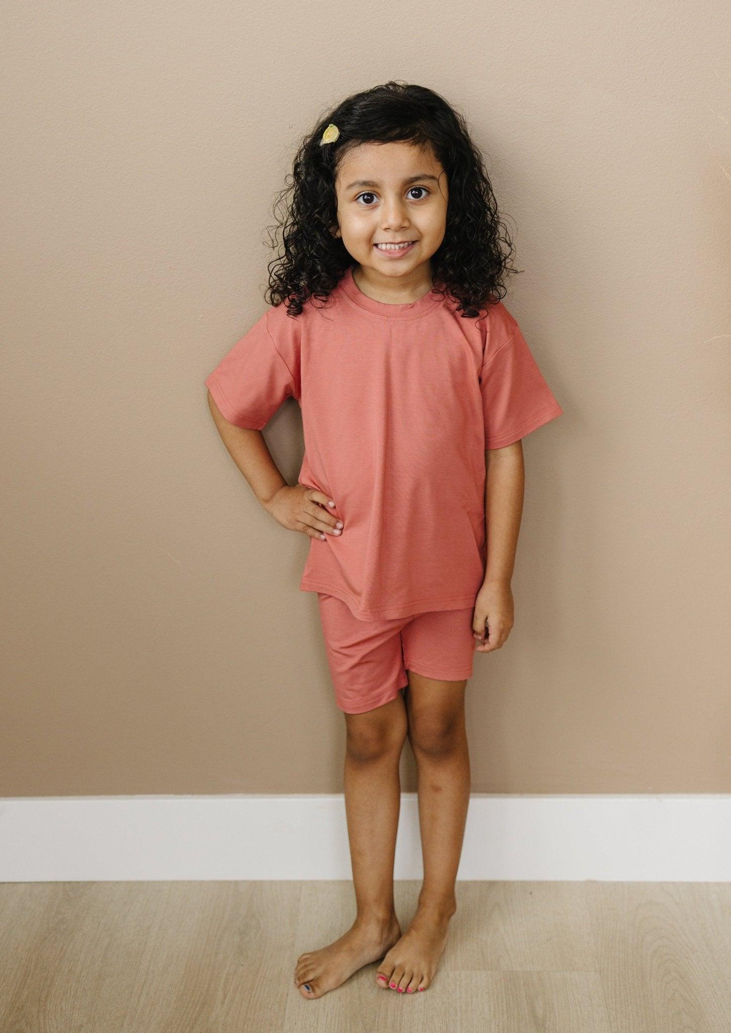 Bamboo Tee & Bike Shorts - sold as separates by Little Joy Co.