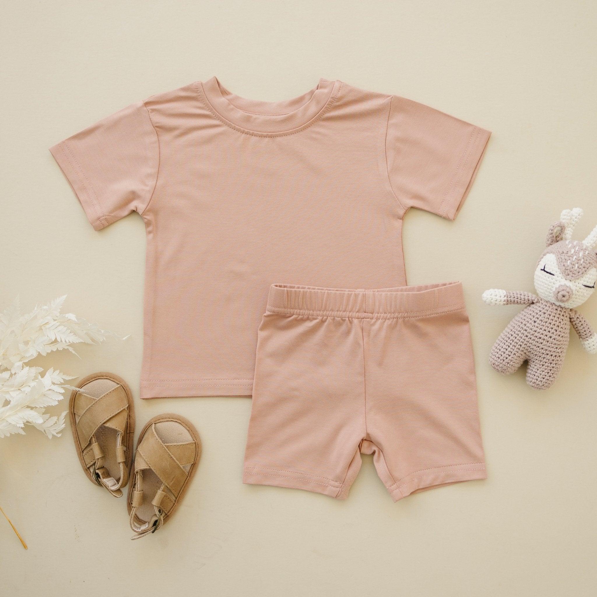 Bamboo Tee & Bike Shorts - sold as separates by Little Joy Co.