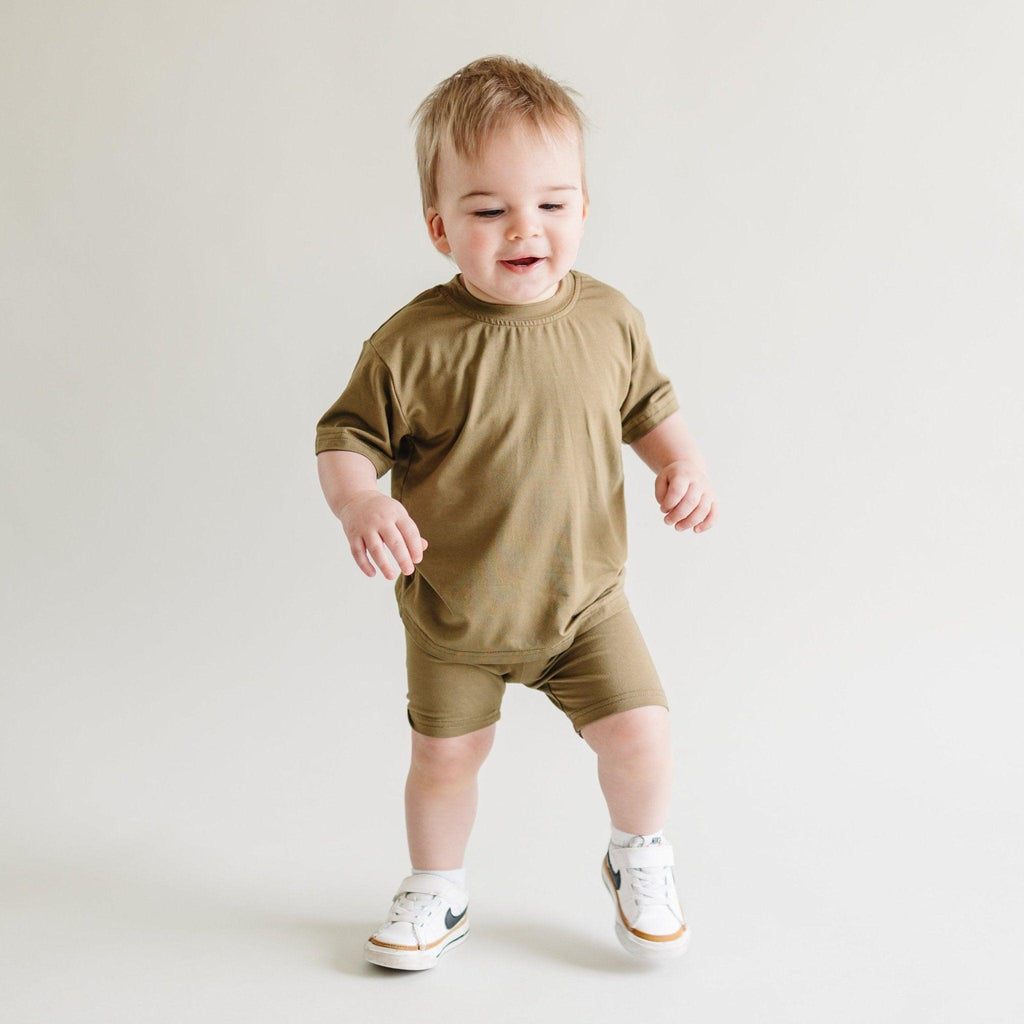 Bamboo Tee & Bike Shorts - sold as separates by Little Joy Co.