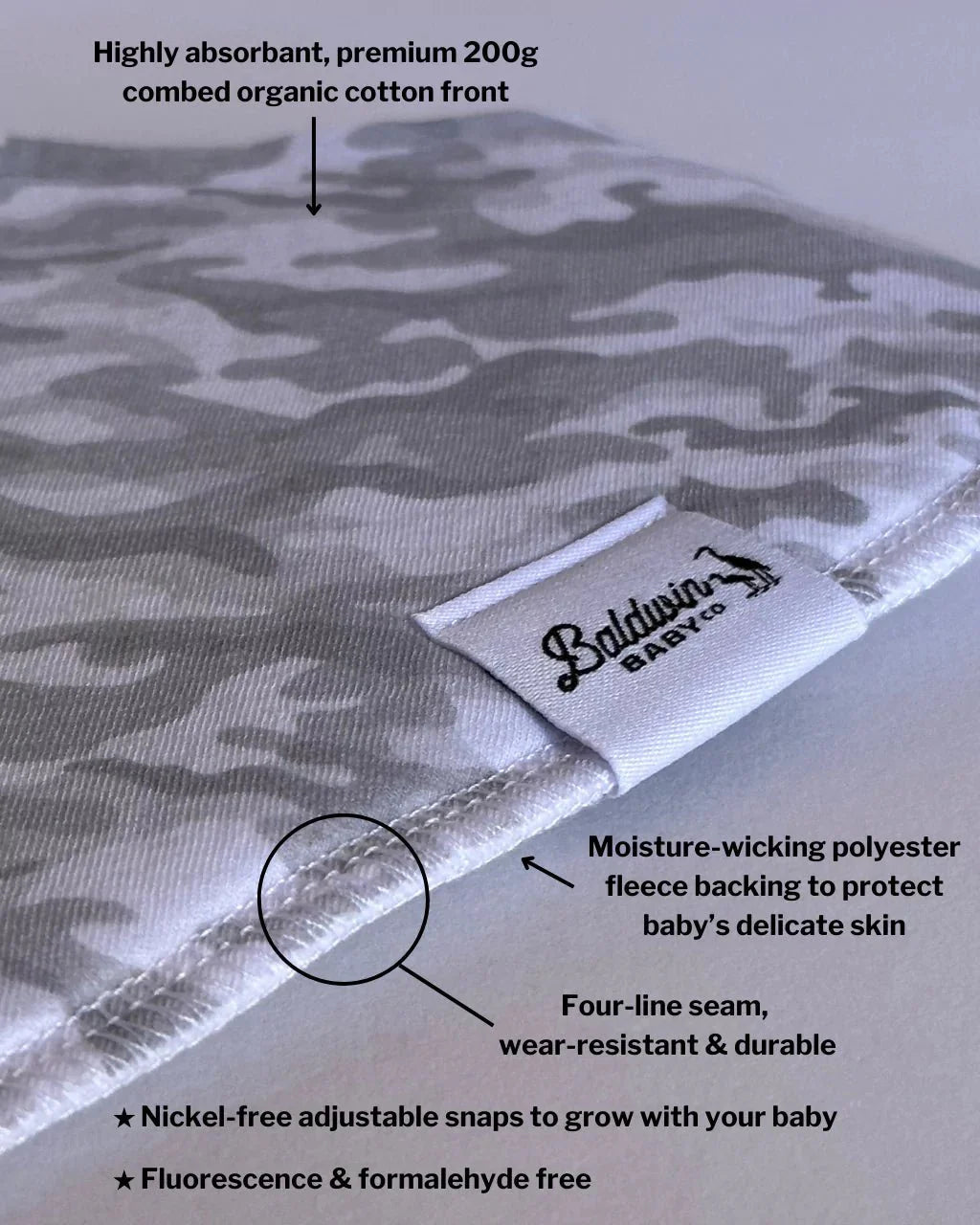 Tiny Tracker Bandana Bibs Collection by Baldwin Baby Company