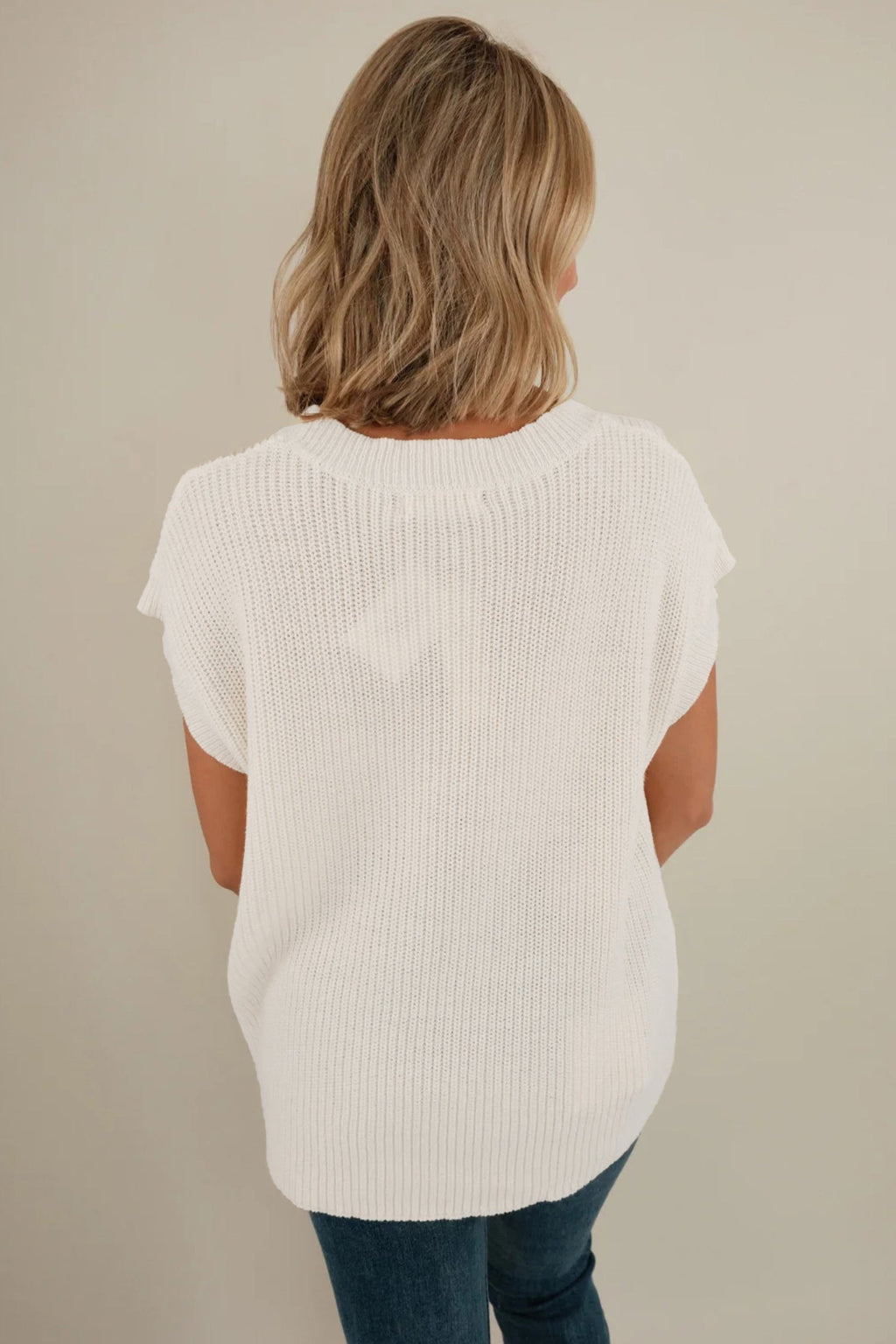Western Horseshoe Crochet Short Sleeve Sweater