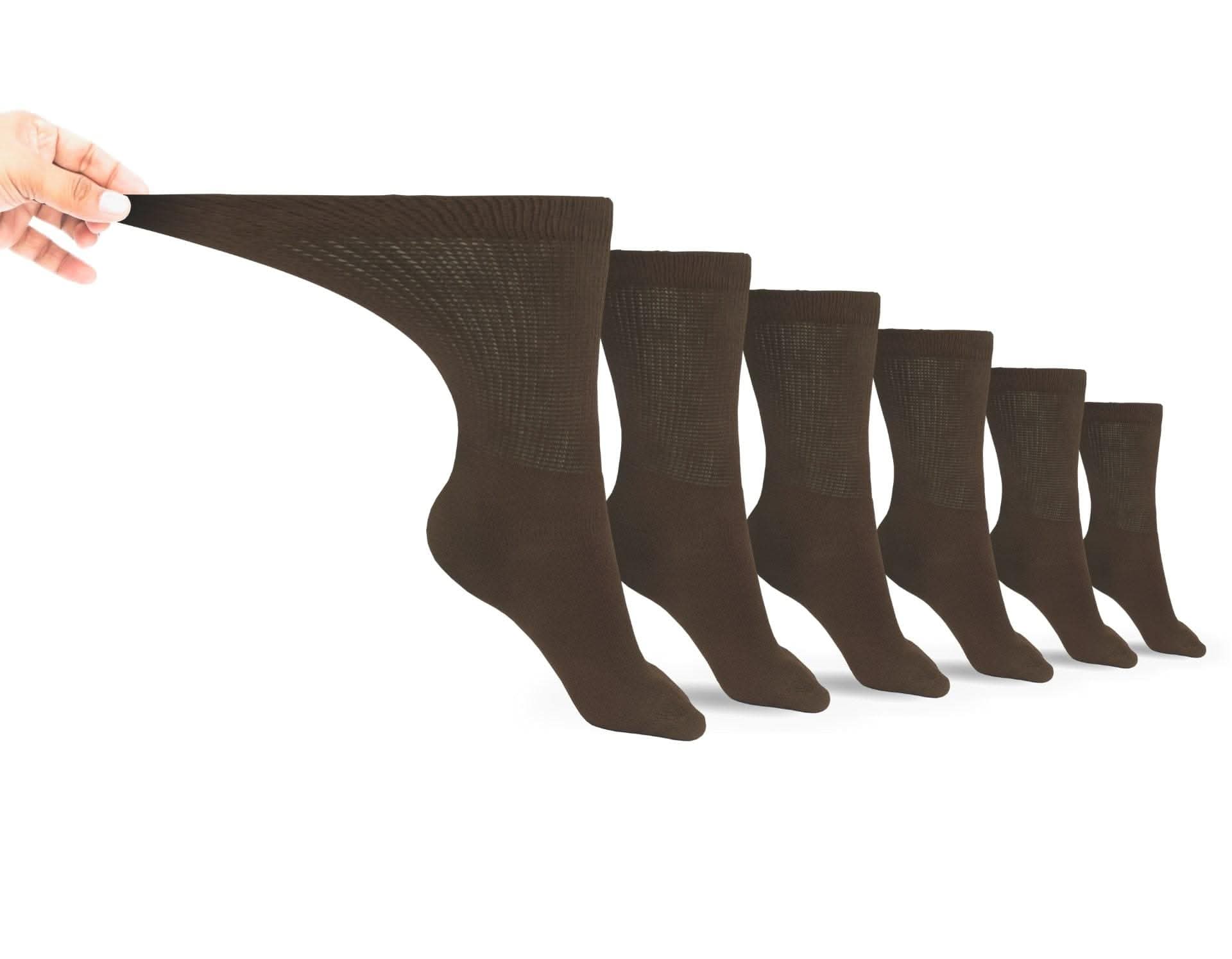 Men's Cotton Diabetic Crew Socks (6 Pair) by DSC