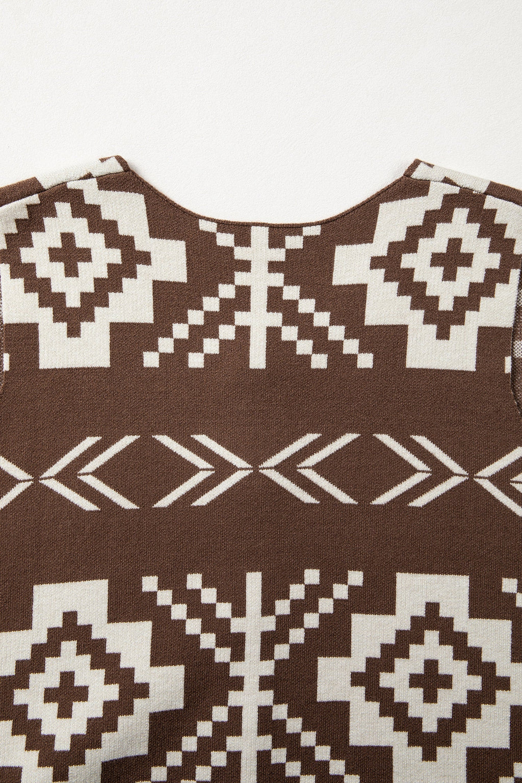 Southwestern Aztec Buttoned Sweater Vest