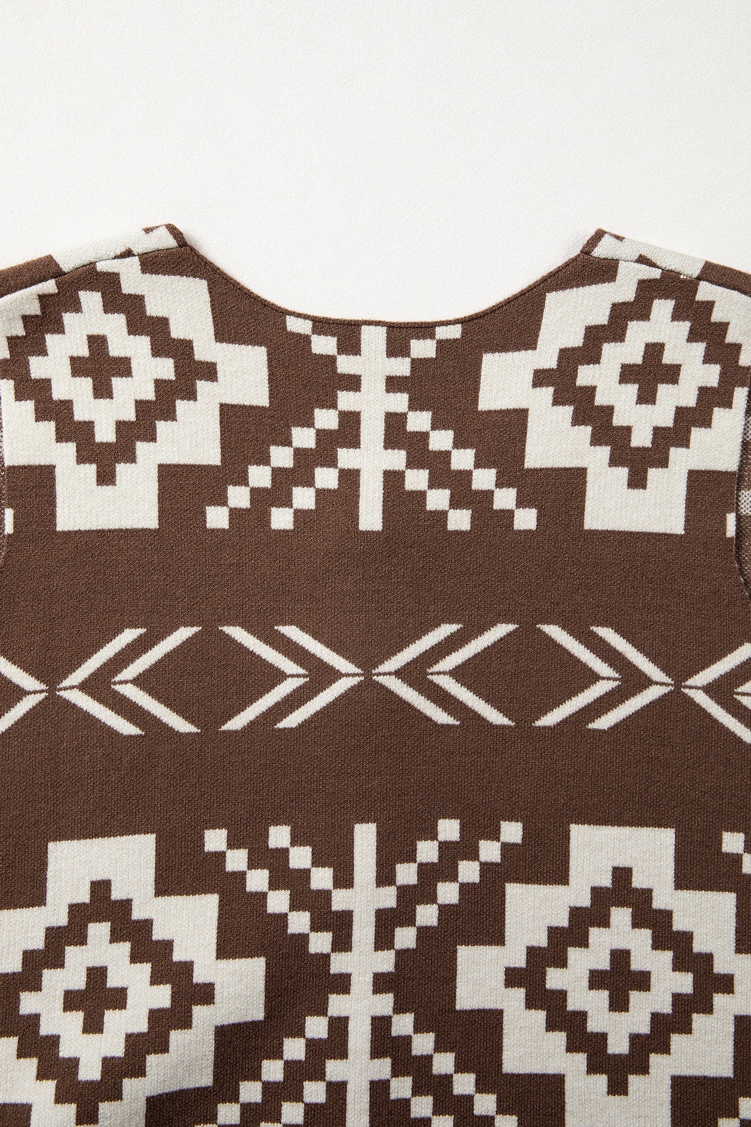 Southwestern Aztec Buttoned Sweater Vest