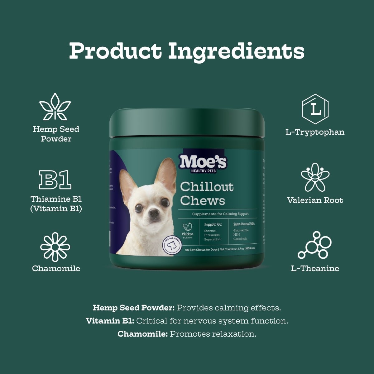 Chillout Chews by Moe's Healthy Pets