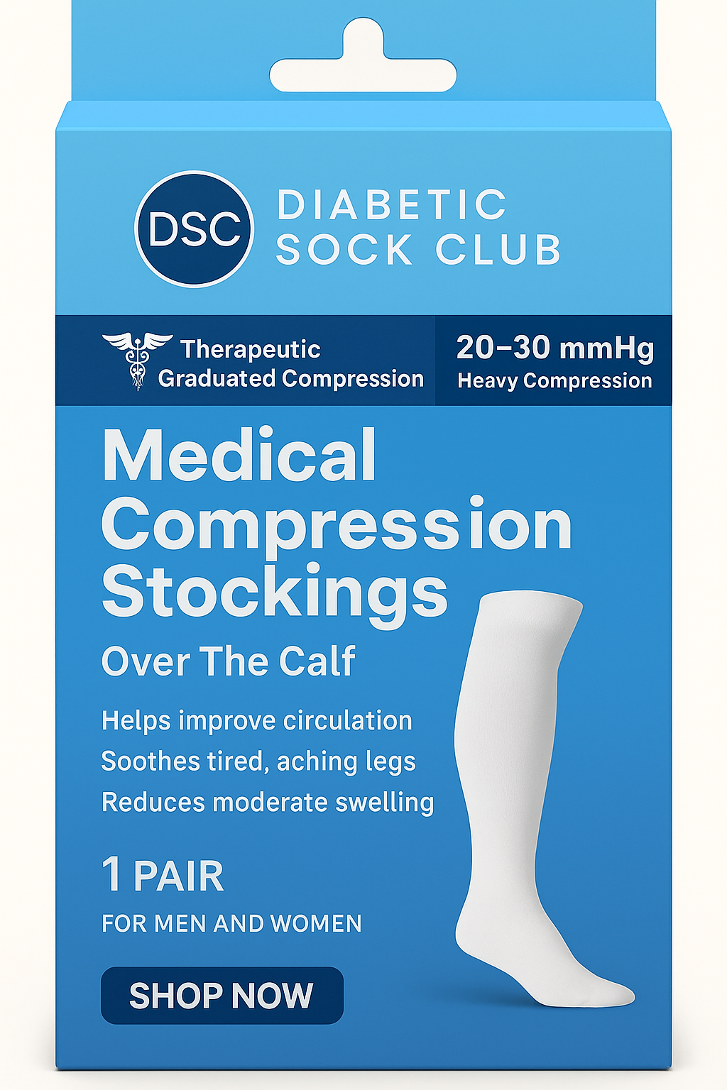 Women's Over The Calf Compression Stocking Socks (1 Pair) by DSC