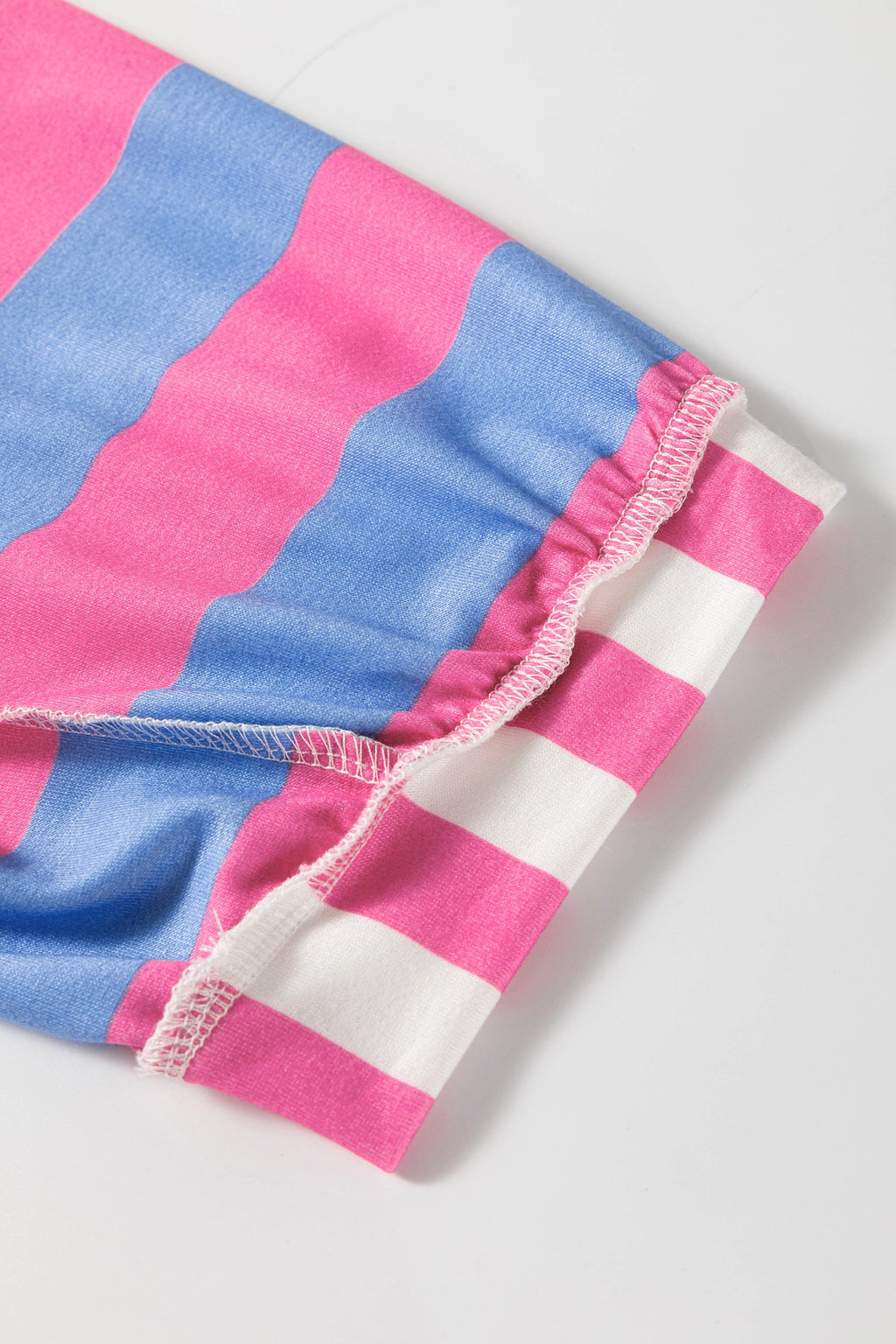 Stripe Patchwork Exposed Seam Oversized Top
