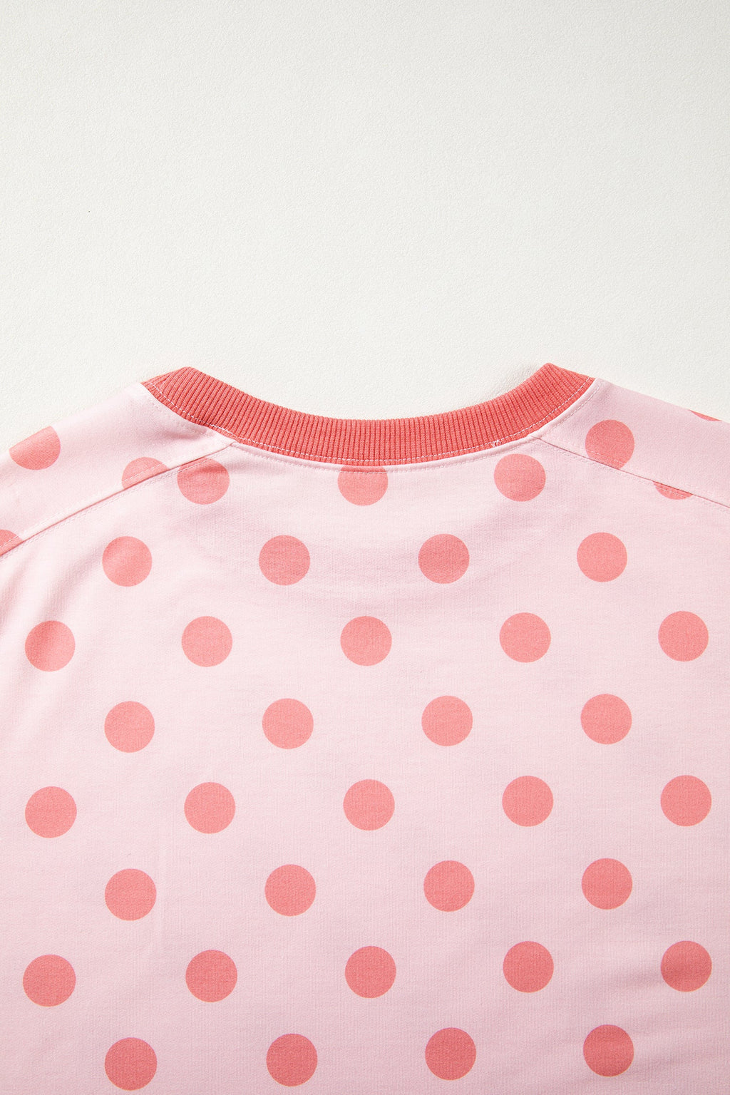Colorblock Polka Dot Short Sleeve Tee
