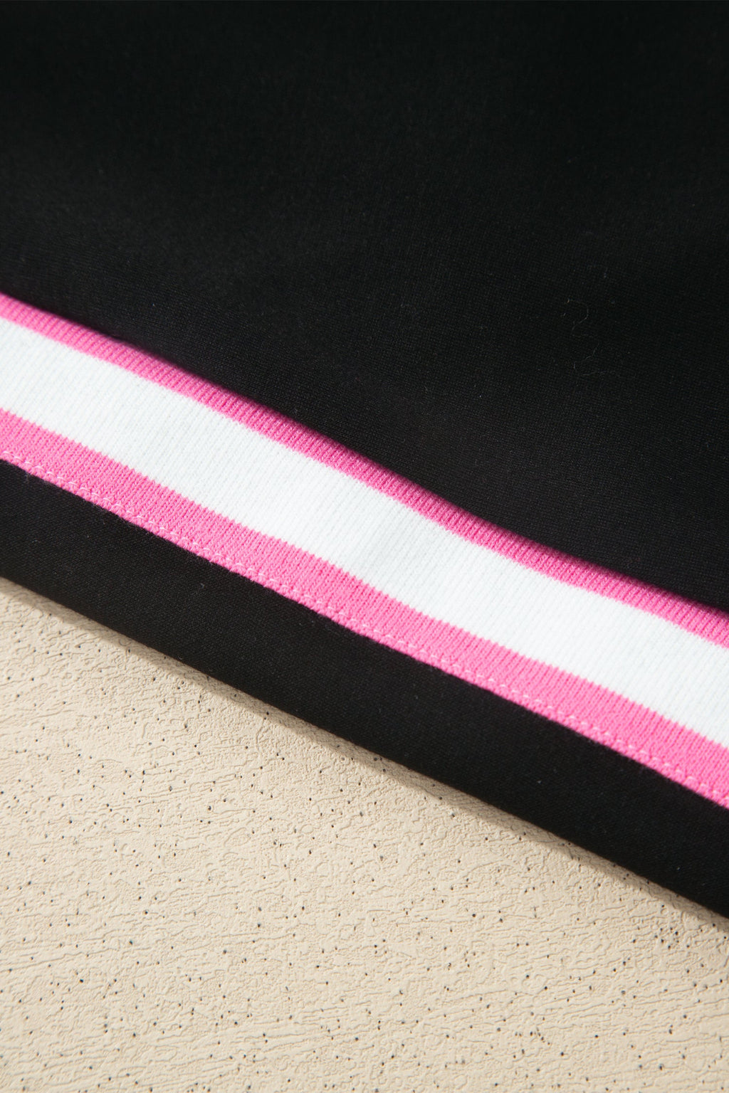 Stripe Trim Polo Tee & Drawstring Skirt Set