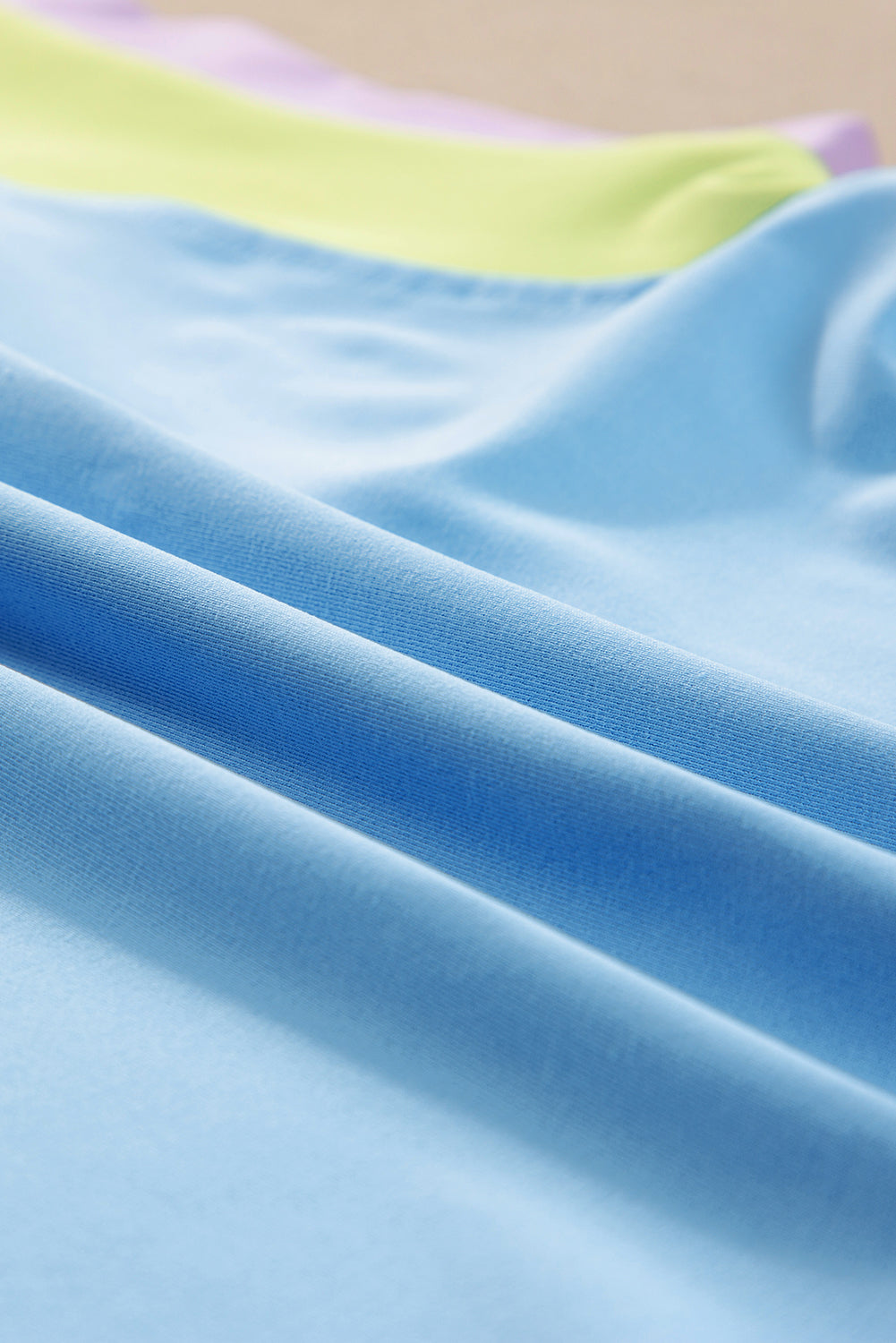 Colorblock Short Sleeve Top & Wide Leg Pants Set
