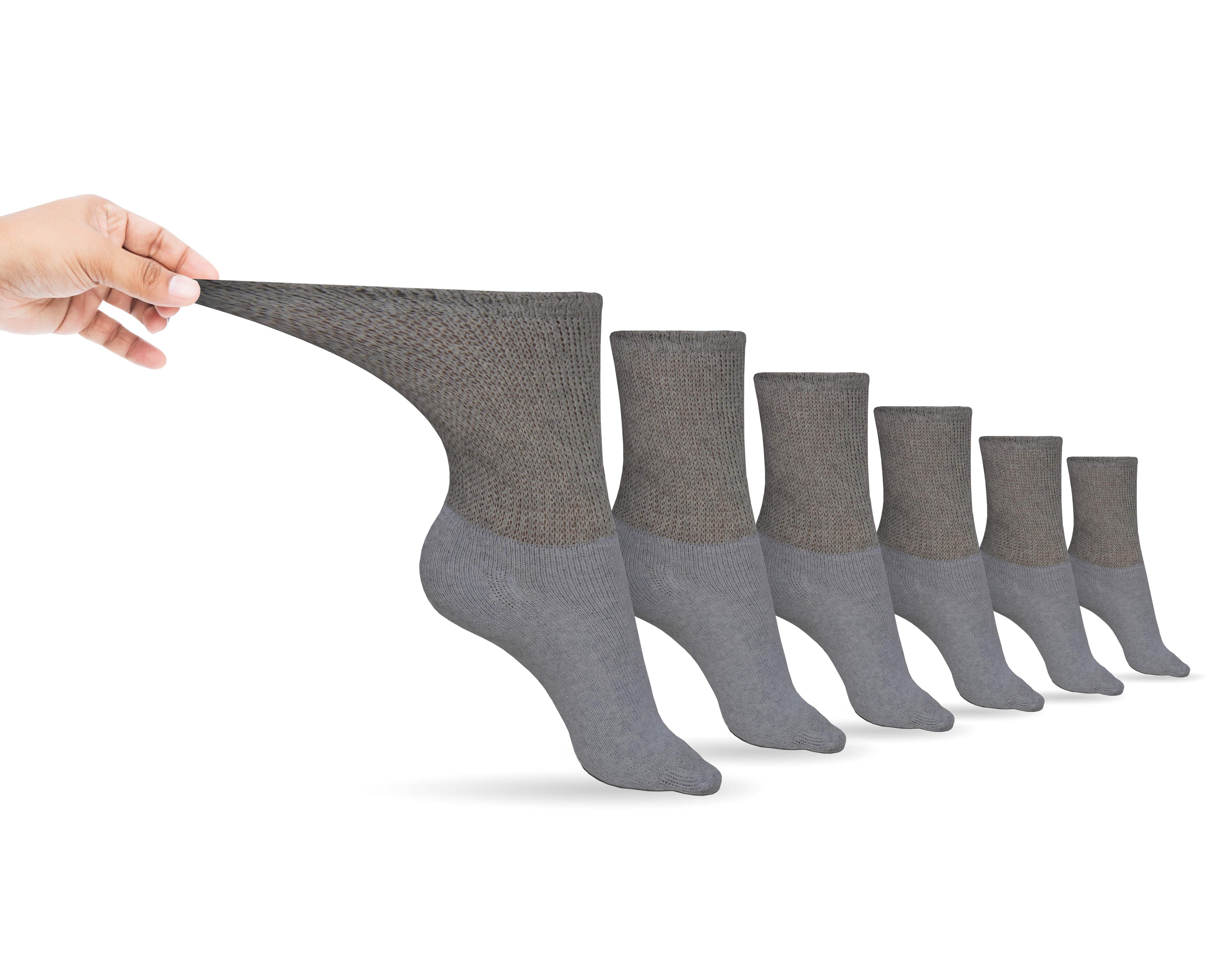 Men's Cotton Diabetic Crew Socks (6 Pair) by DSC
