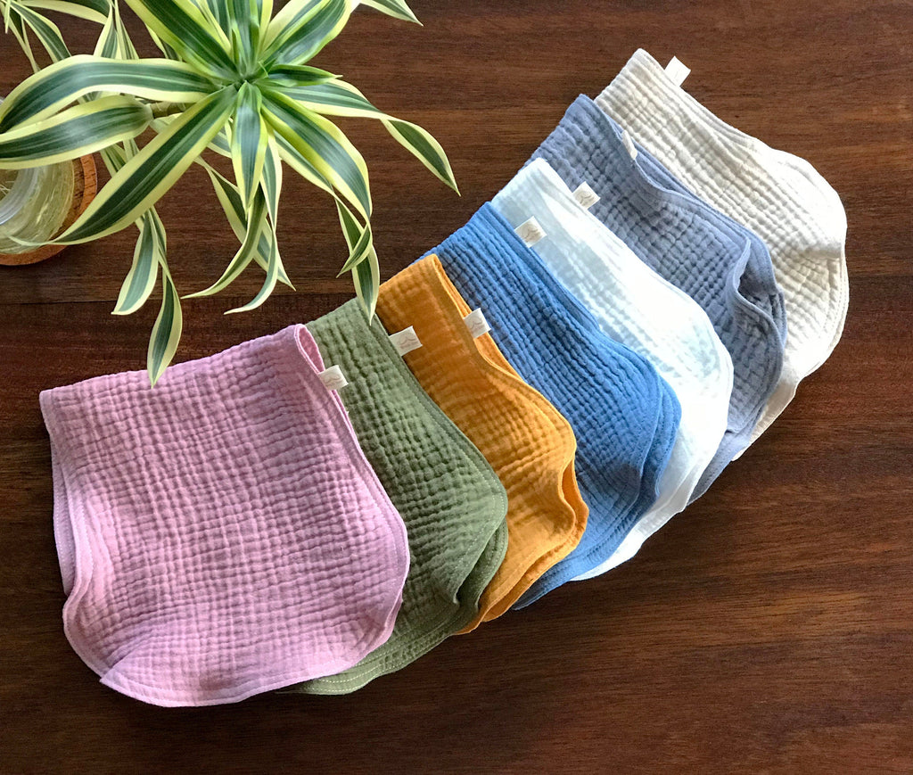 Burp Cloth - 1 Piece - Organic Cotton Double Gauze by Wendy Anne