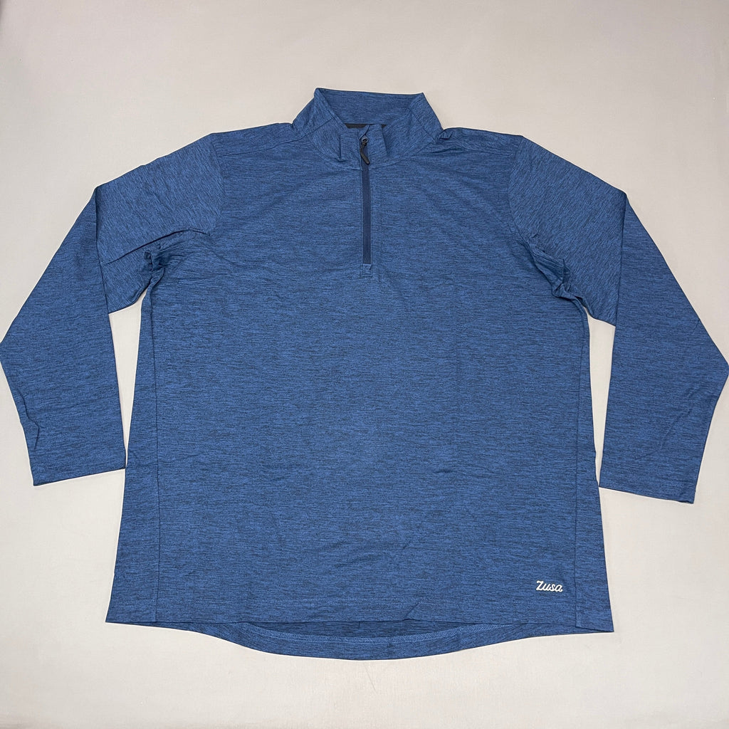ZUSA Pull Over Shirt Long Sleeve Brisk Quarter Zip Men's Sz XL Navy Heather (New) by PayWut