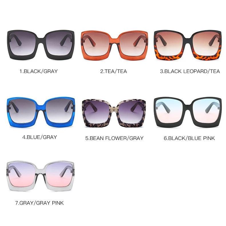 Black/ Gray Megan Oversized Gradient Sunglasses* by Julia Rose Collection
