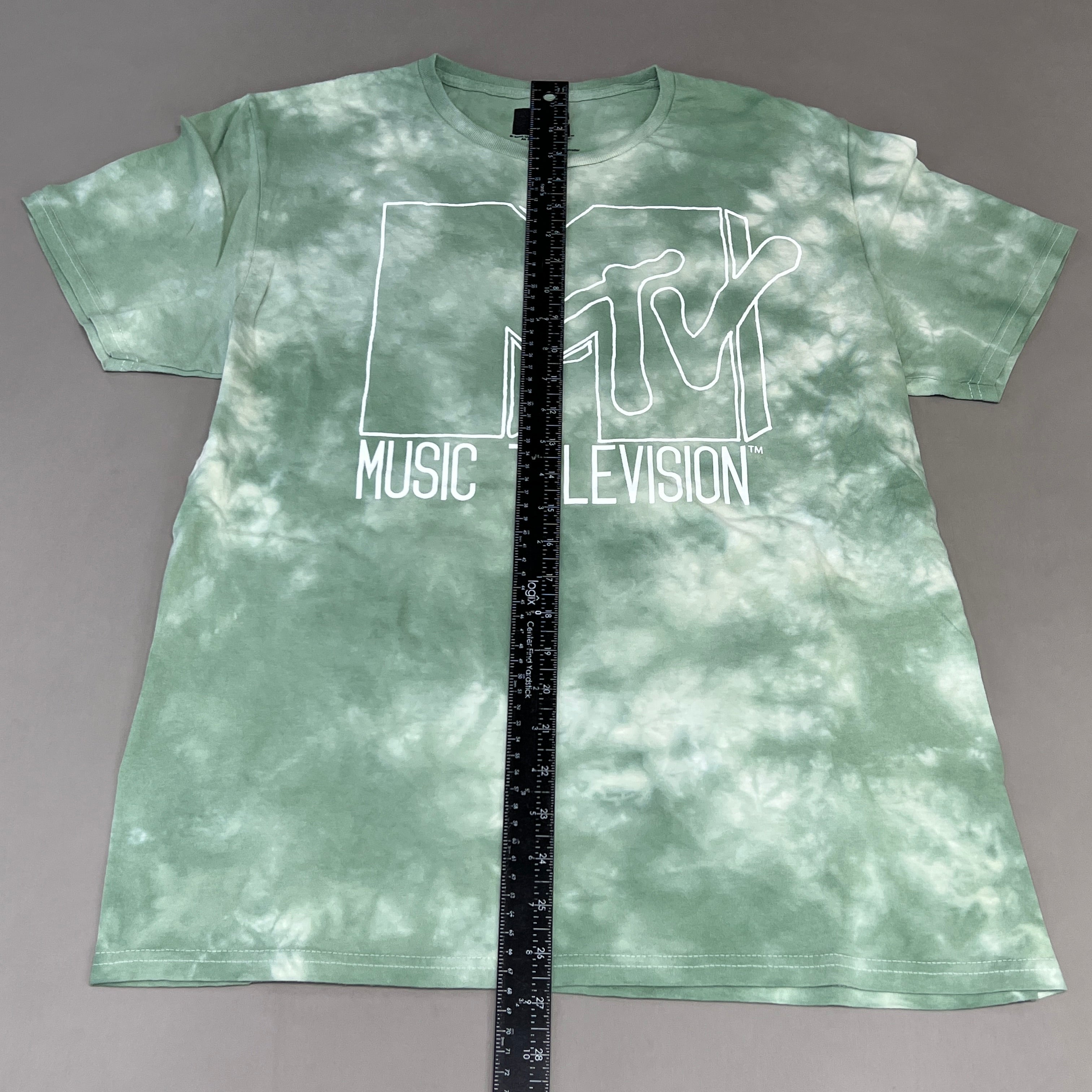 MTV Mint and White Tie-Dye Short Sleeve T-Shirt Women's Sz L 86947(New) by PayWut