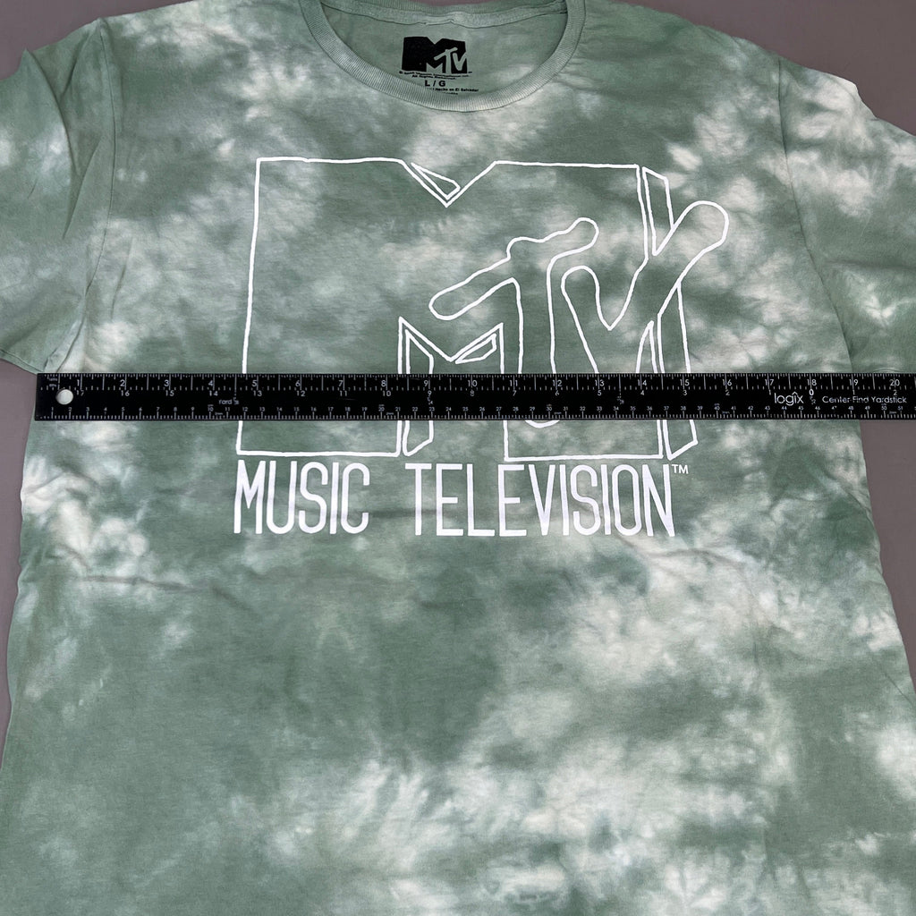 MTV Mint and White Tie-Dye Short Sleeve T-Shirt Women's Sz L 86947(New) by PayWut